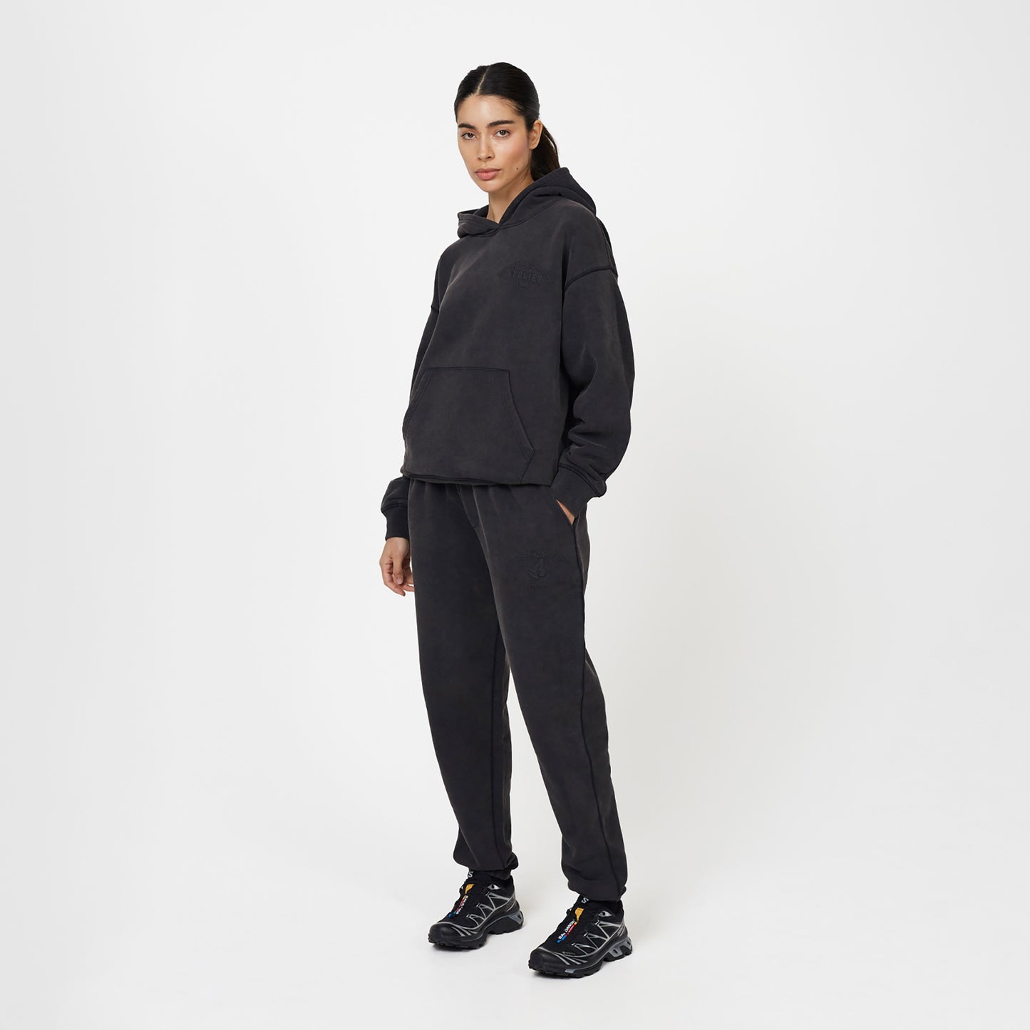 Good For Nothing Black Washed Relaxed Joggers - Black Image 5