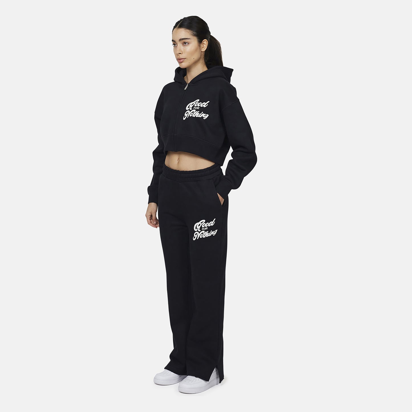 Good For Nothing Black Flared Joggers - Black Image 3