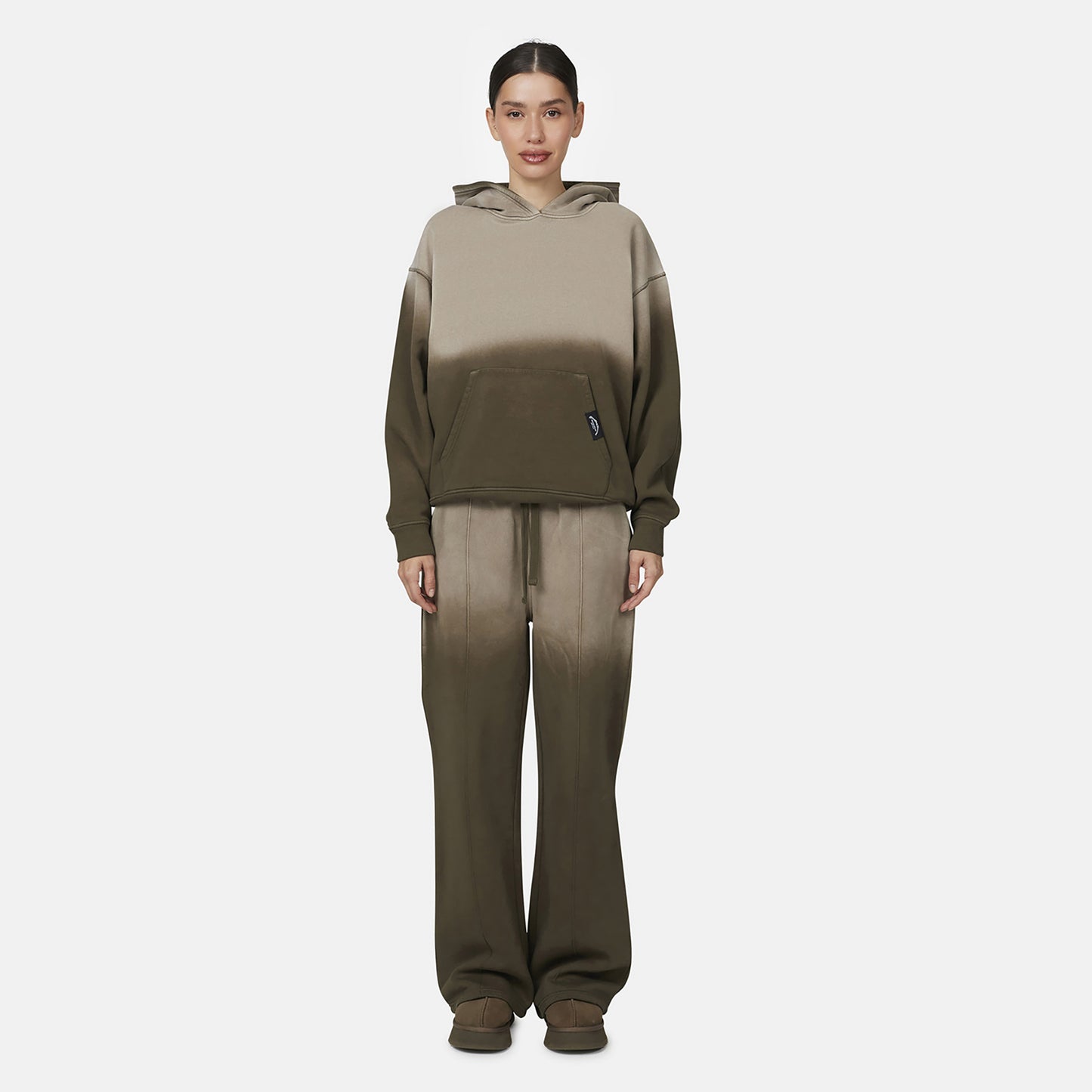 Good For Nothing Taupe Gradient Relaxed Hoodie - Taupe Image 5