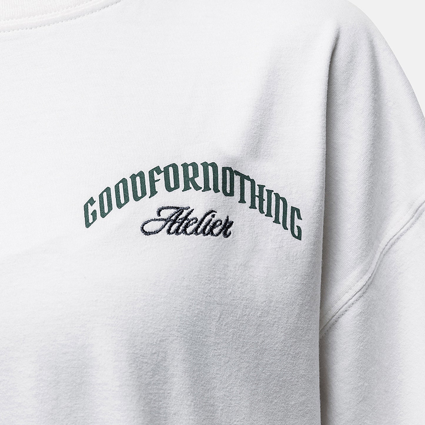 Good For Nothing White Graphic Back Print Oversized T-shirt - White Image 3