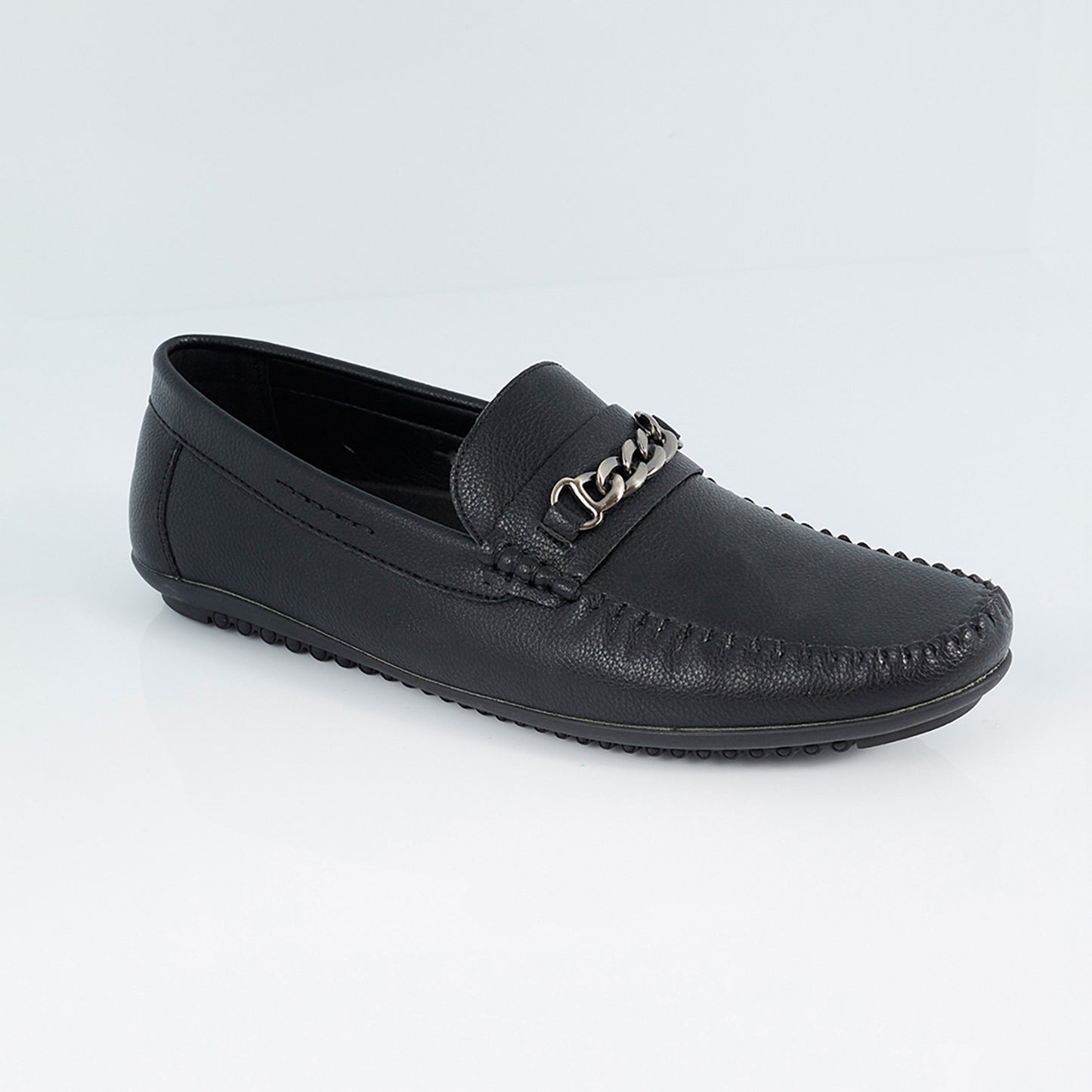 Brave Soul Black PU Loafers - Black Image 3