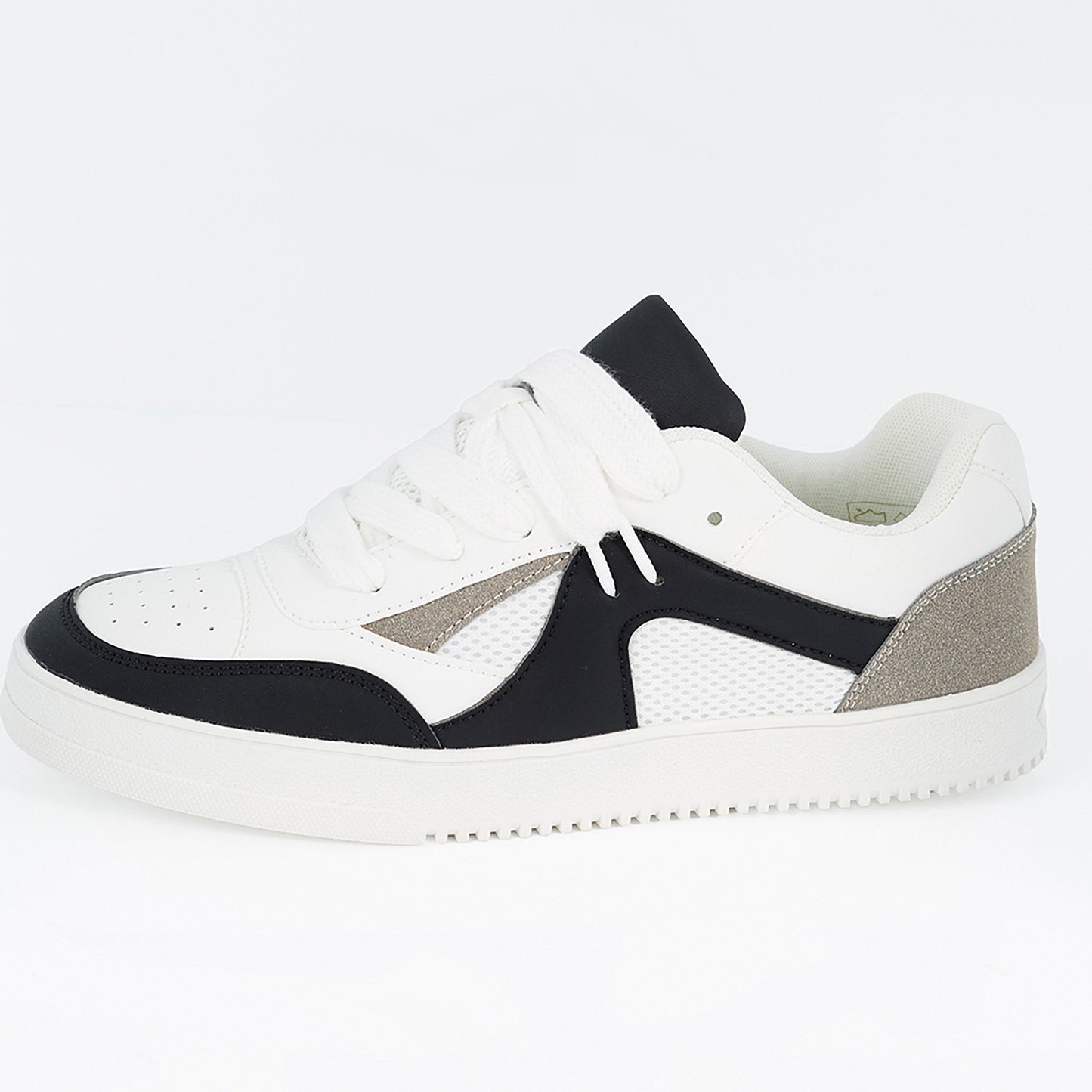 Brave Soul White Faux Leather Trainers - White Image 4