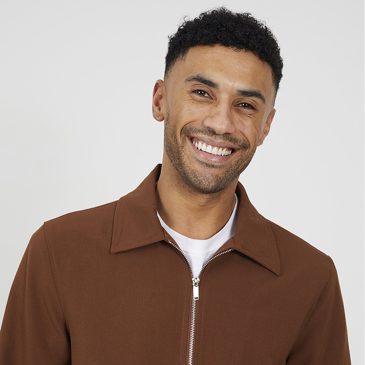 Brave Soul Tan Patch Pocket Harrington Jacket - Tan Image 3