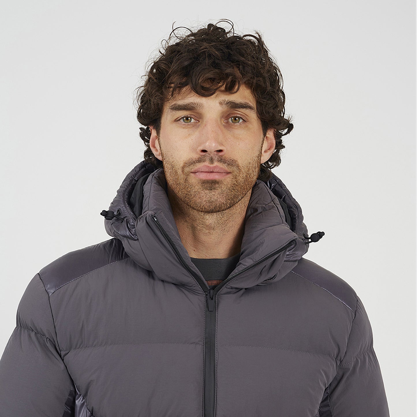 Brave Soul Grey Padded Hooded Zip-Up Jacket - Grey Image 4