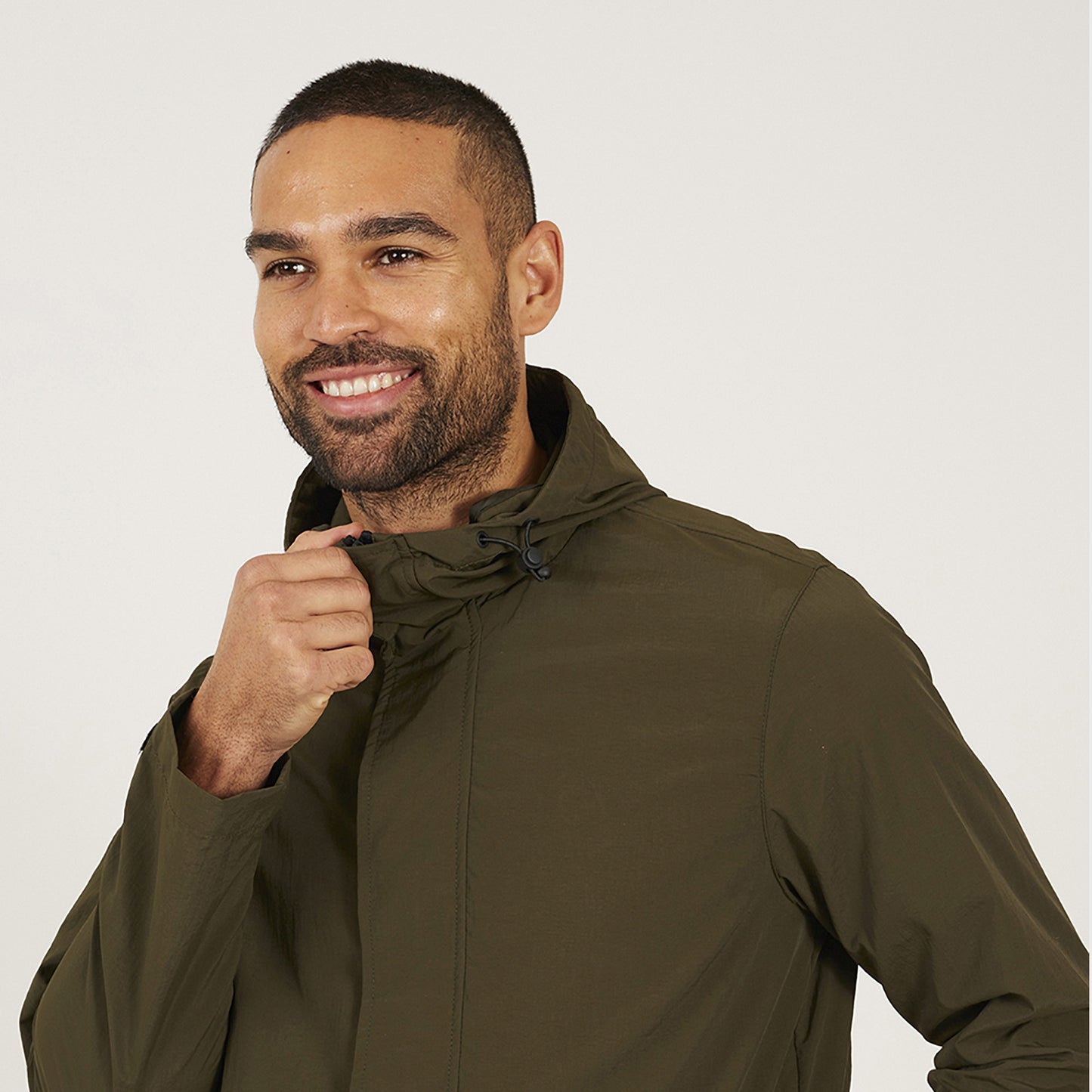 Brave Soul Khaki Lightweight Hooded Parka Jacket - Khaki Image 4