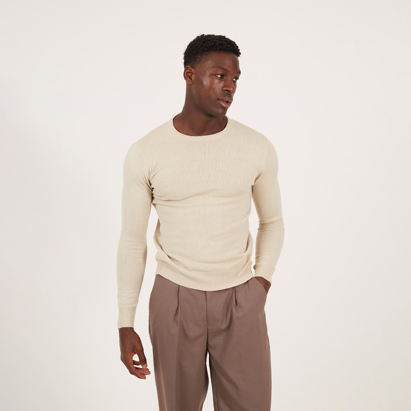Brave Soul Navy 2 Pack Crew Neck Knit Jumpers - Navy Image 5