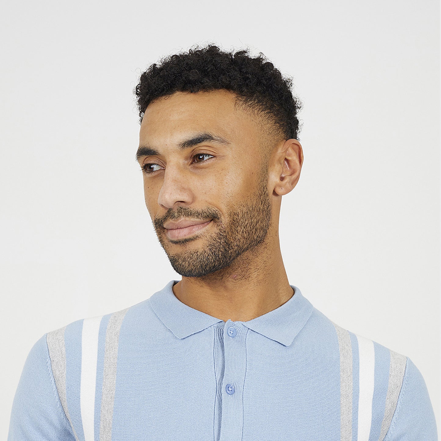 Brave Soul Blue Knitted Short Sleeve Shirt - Blue Image 4