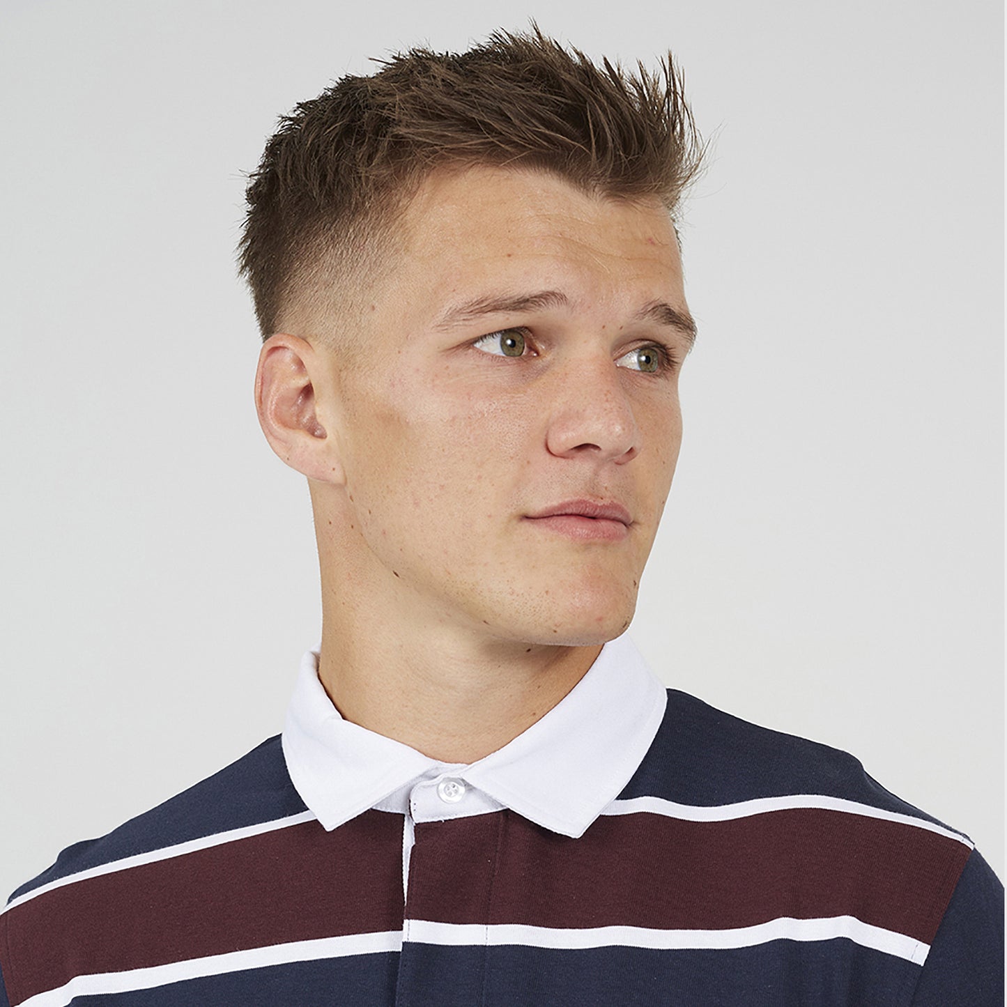 Brave Soul Navy Striped Rugby Shirt - Navy Image 4
