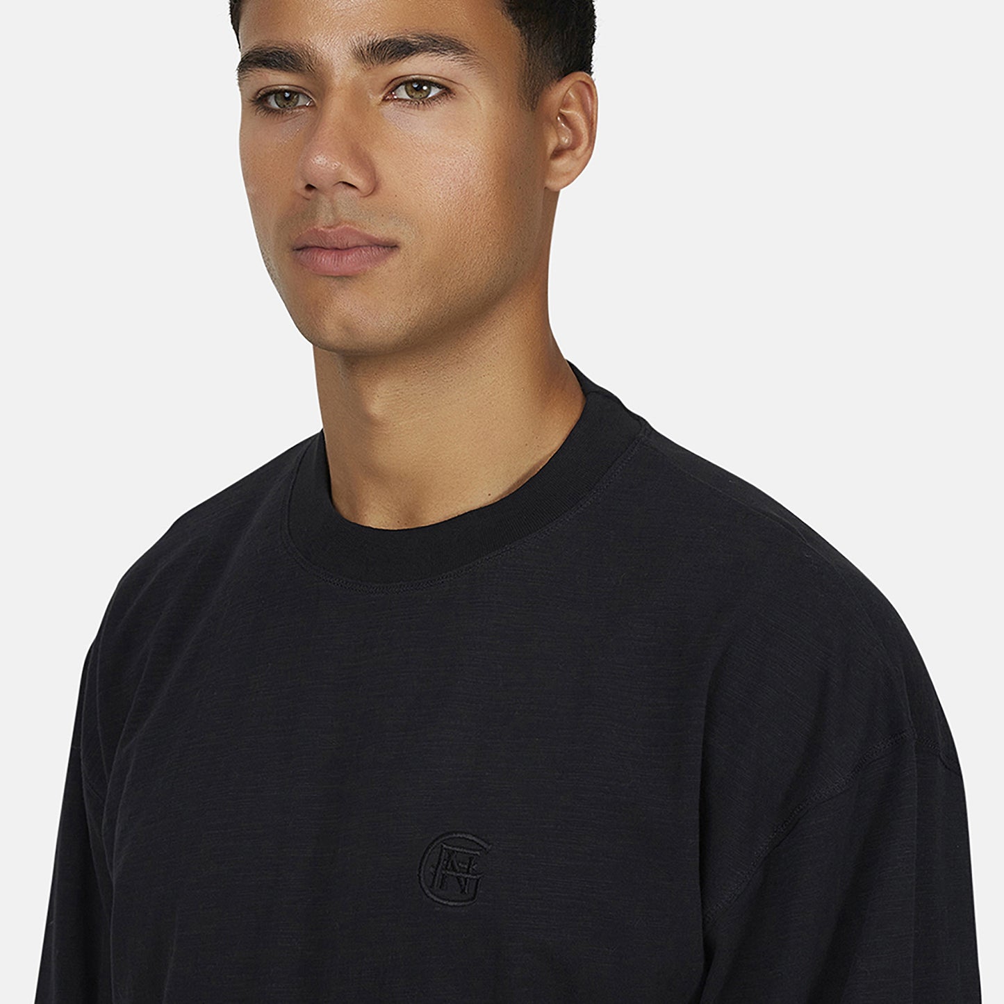 Good For Nothing Black Relaxed Long Sleeve T-Shirt - Black Image 3