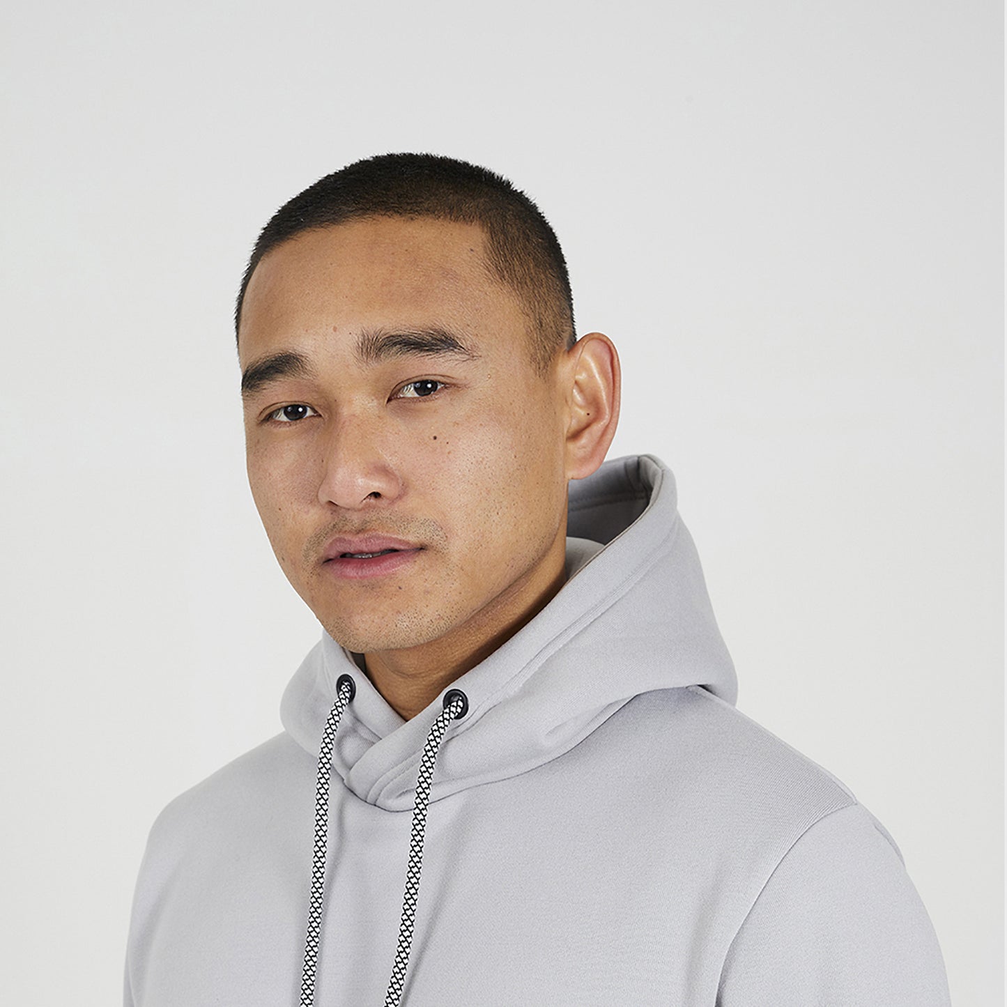 Brave Soul Grey Hoodie With Kangaroo Pocket - Grey Image 4