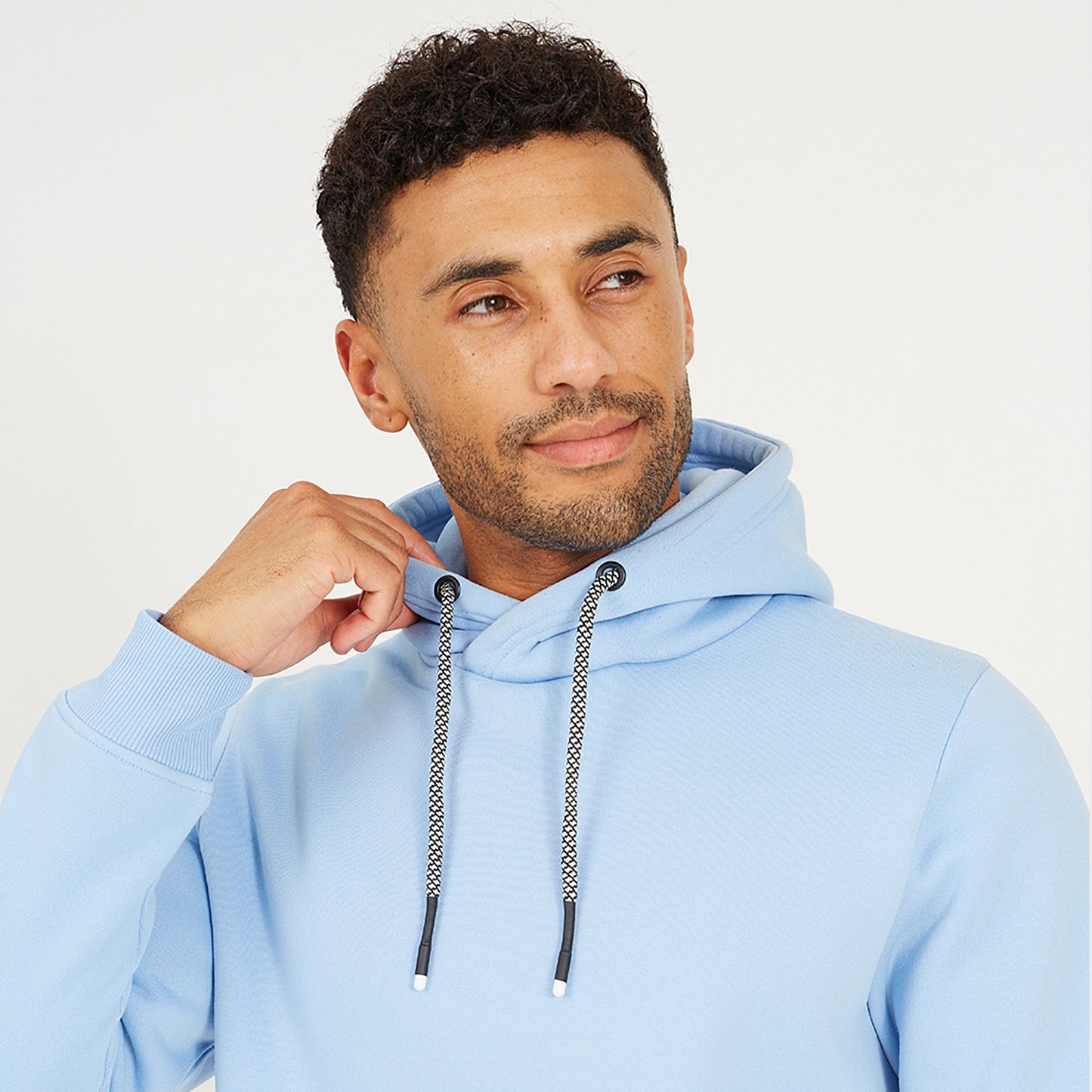 Brave Soul Blue Hoodie With Kangaroo Pocket - Blue Image 4