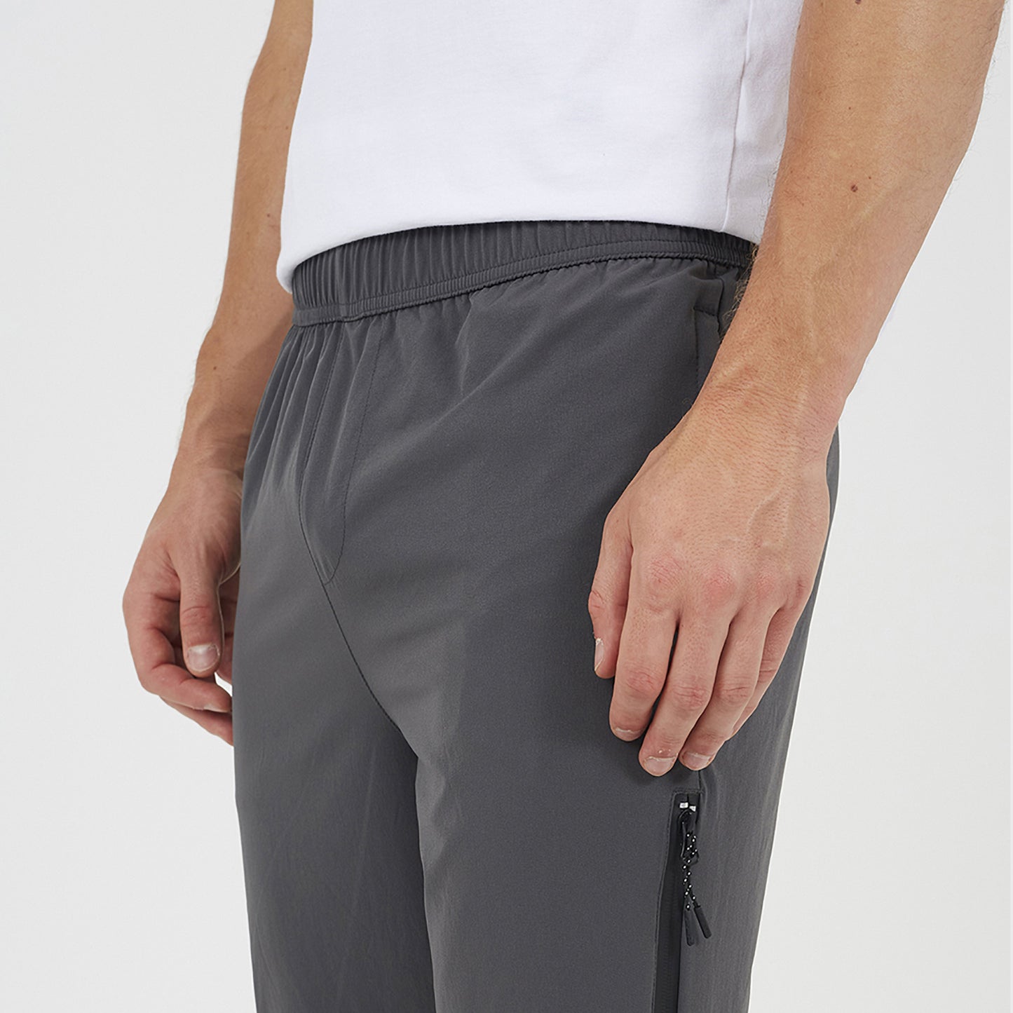 Brave Soul Dark Grey Straight Leg Elasticated Waist Trousers - Dark Grey Image 4