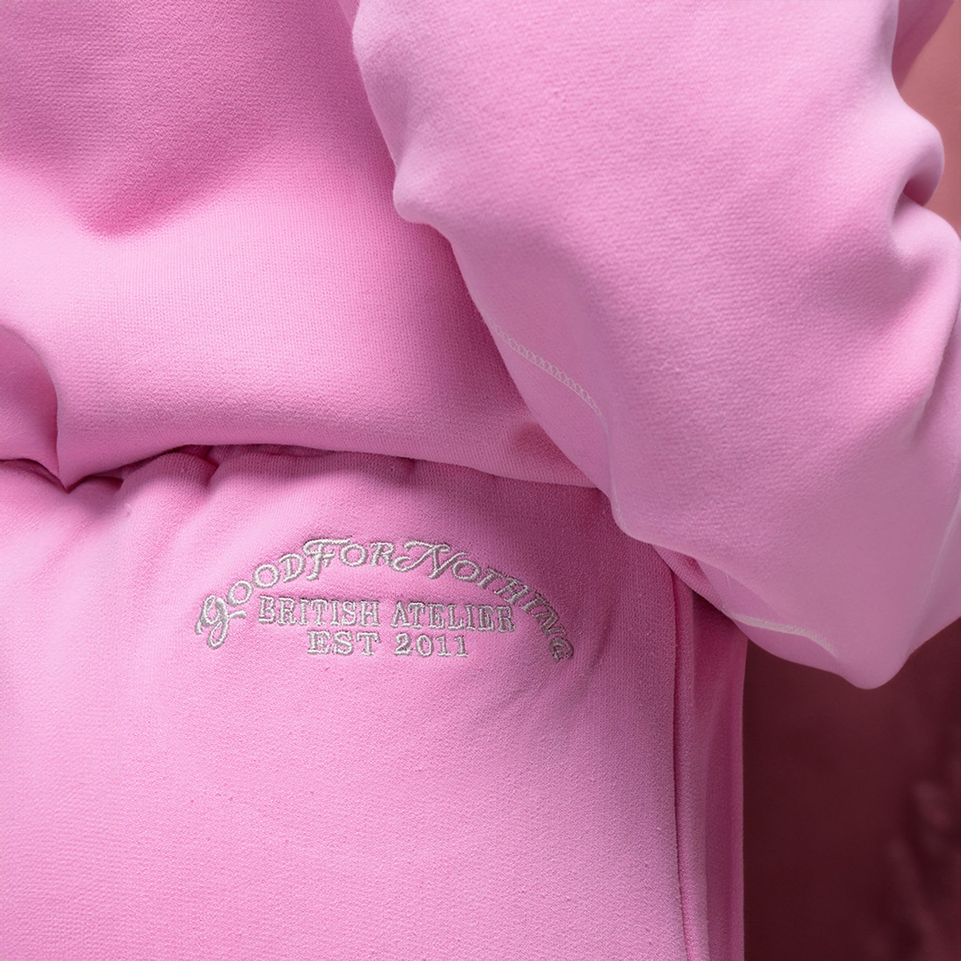 Good For Nothing Pink Contrast Stitch Relaxed Jogger - Pink Image 5