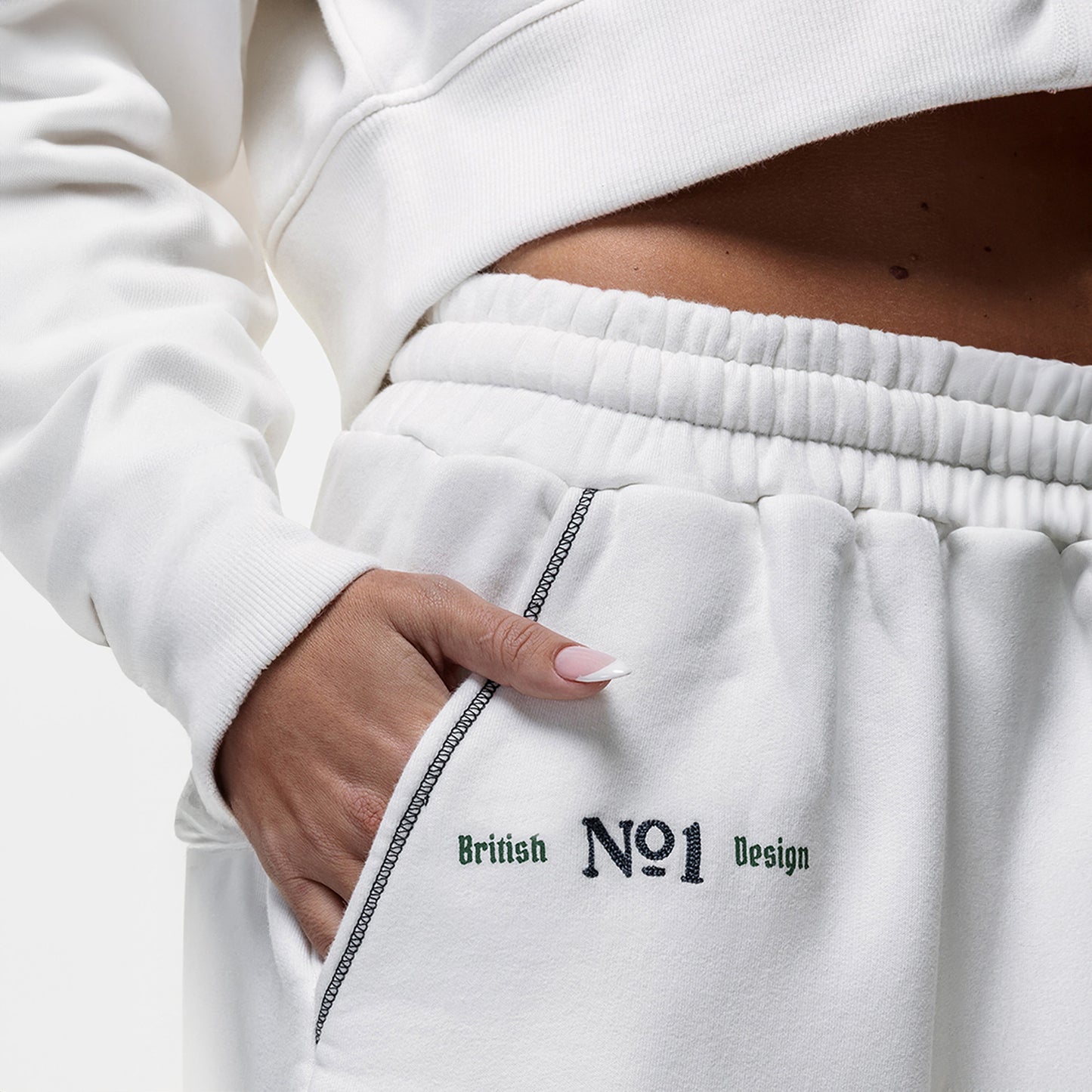 Good For Nothing White Relaxed Wide Leg Jogger - White Image 3