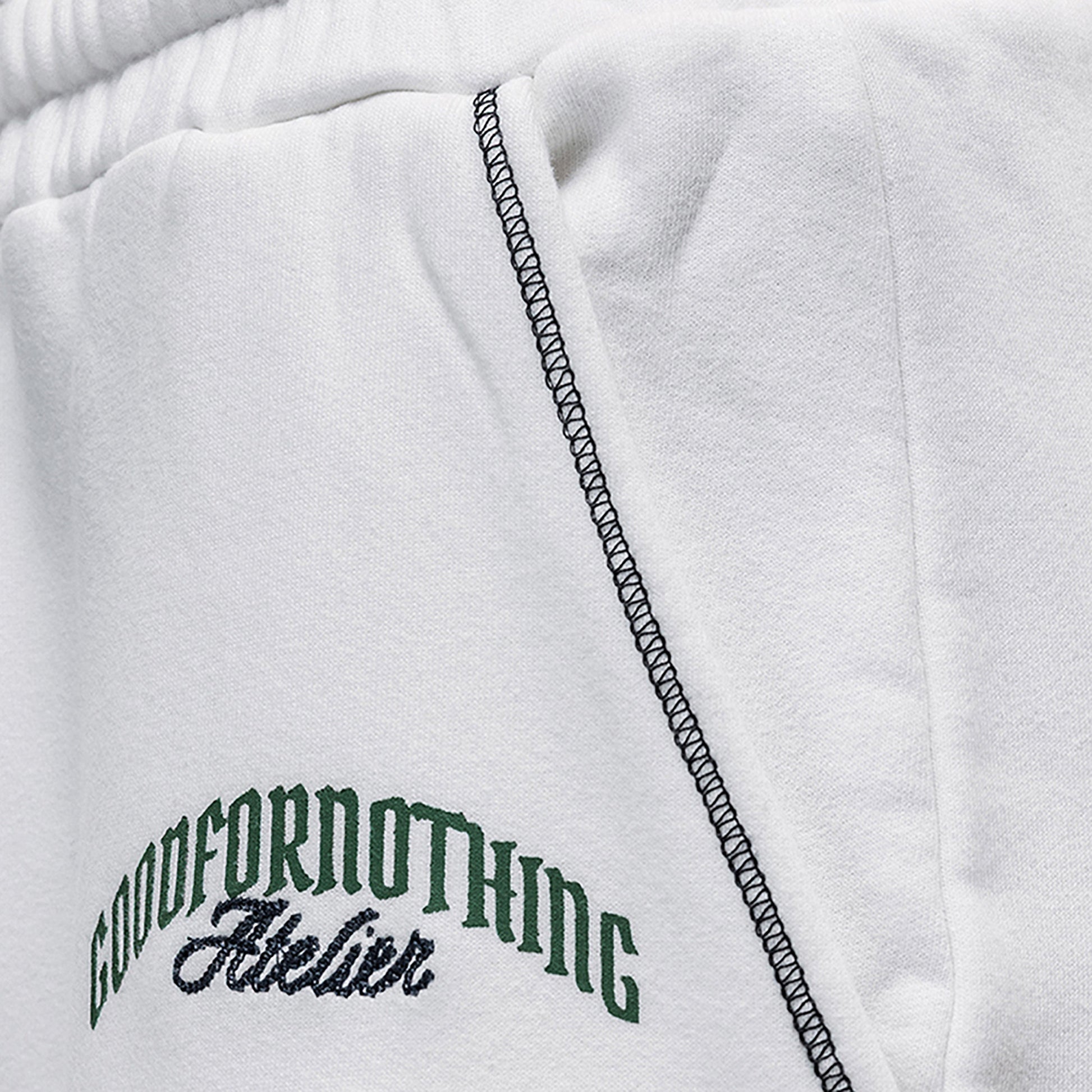 Good For Nothing White Relaxed Wide Leg Jogger - White Image 4