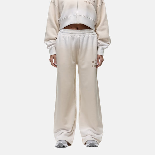Good For Nothing Cream Spray Effect Relaxed Wide Leg Jogger - Cream Image 1