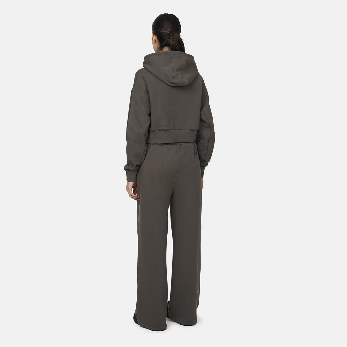 Good For Nothing Grey Coverlock Stitching Baggy Joggers - Grey Image 2