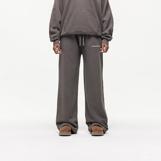 Good For Nothing Taupe Vintage Washed Wide Leg Joggers - Taupe Image 1