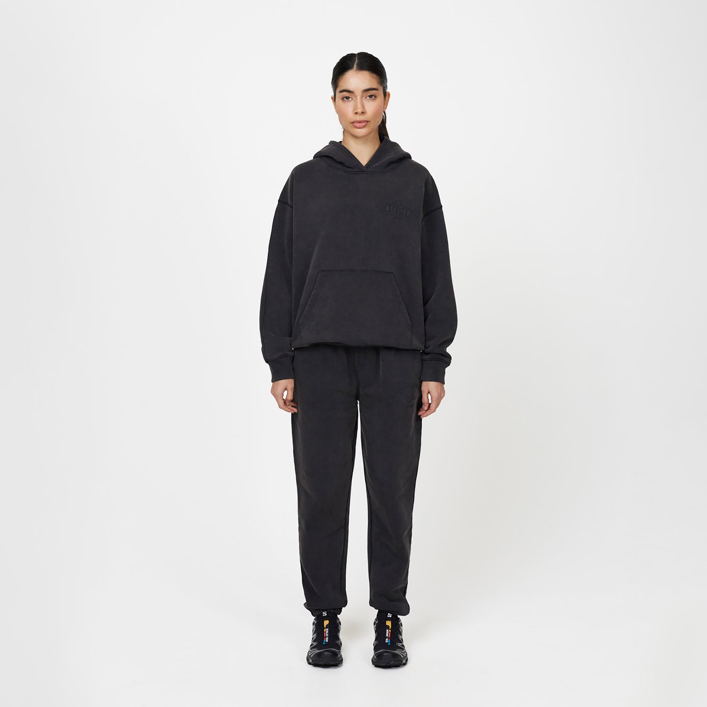 Good For Nothing Black Washed Relaxed Joggers - Black Image 4