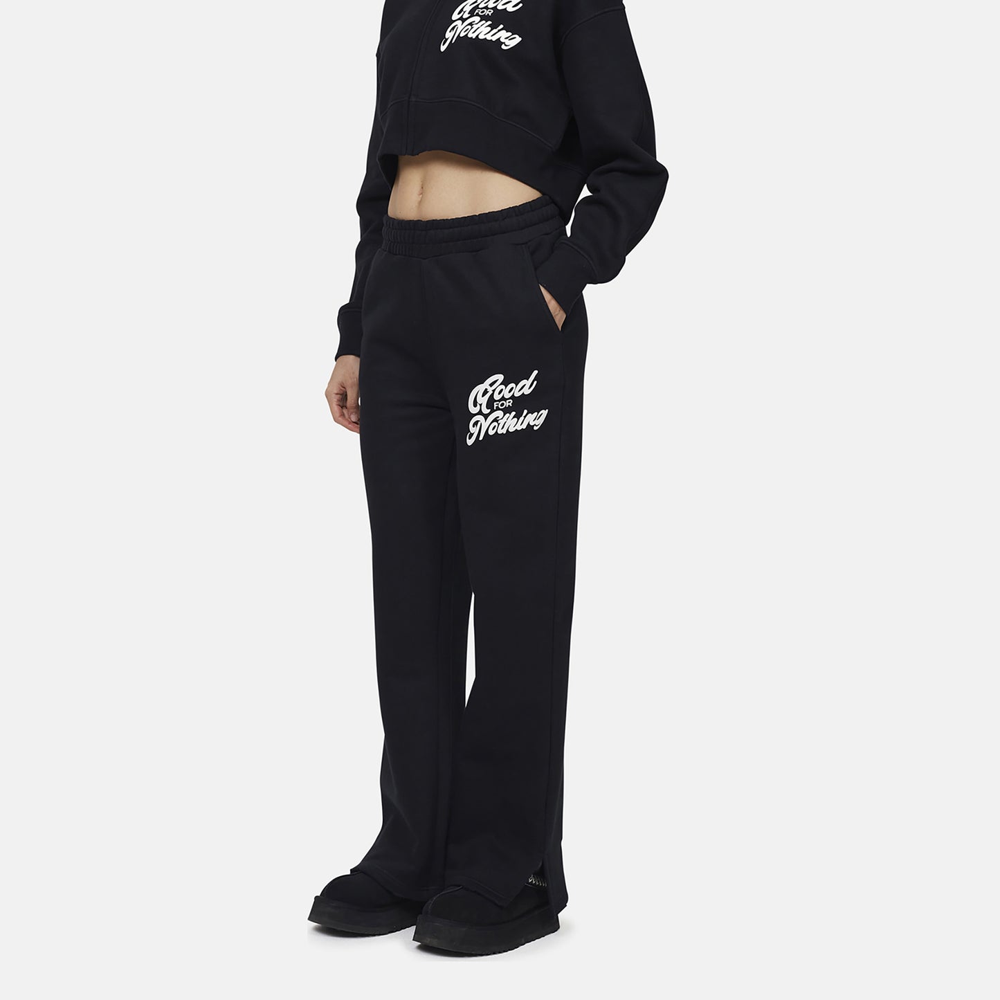 Good For Nothing Black Flared Joggers - Black Image 2