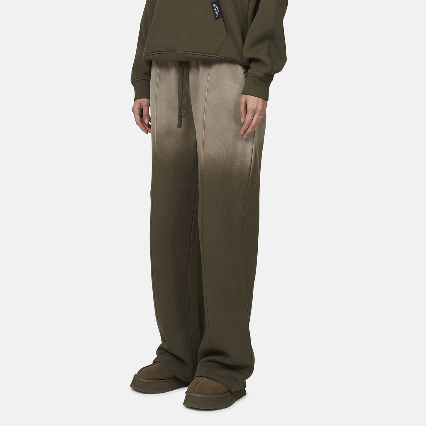 Good For Nothing Taupe Gradient Baggy Joggers - Taupe Image 1