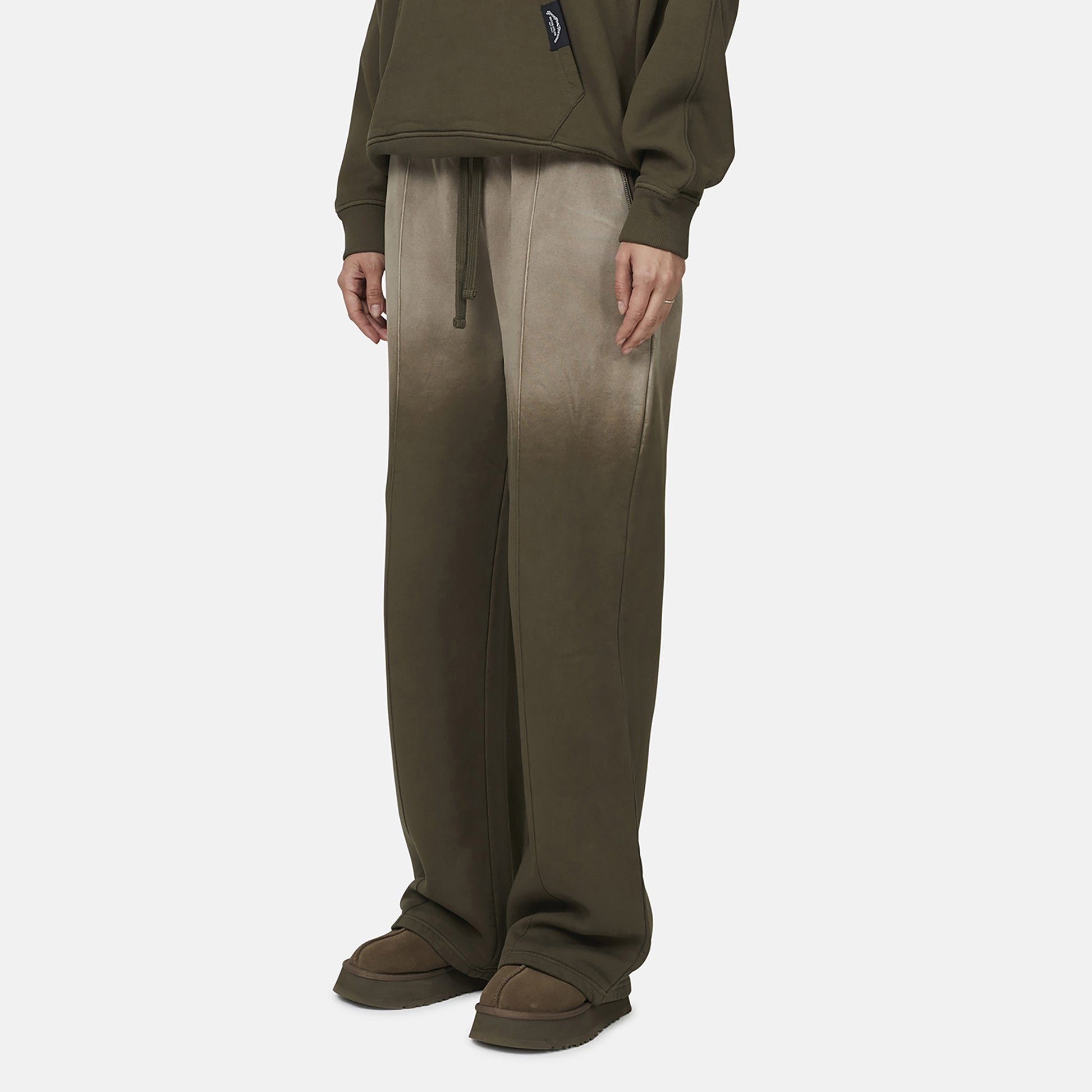 Good For Nothing Taupe Gradient Baggy Joggers - Taupe Image 1