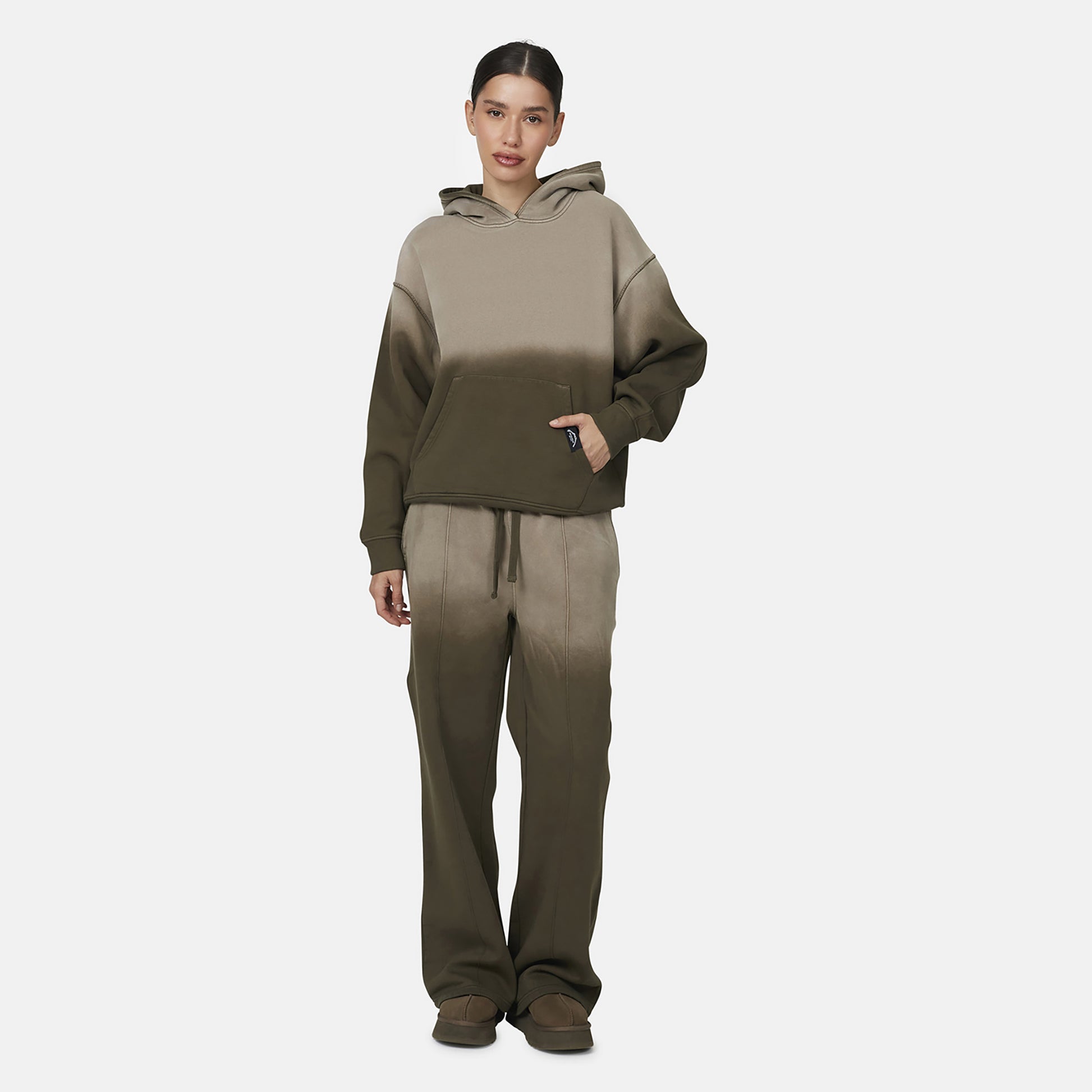 Good For Nothing Taupe Gradient Baggy Joggers - Taupe Image 4
