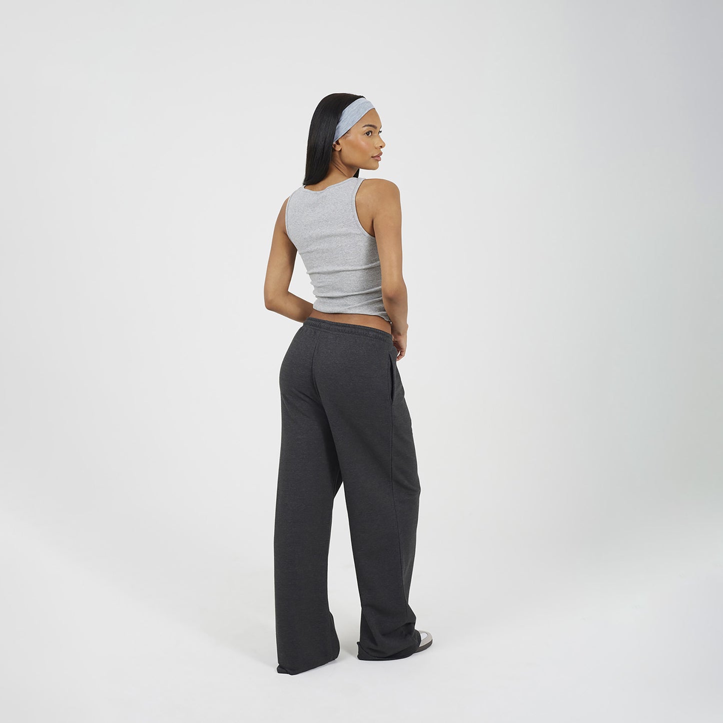 Brave Soul Charcoal Wide Leg Joggers - Charcoal Image 2