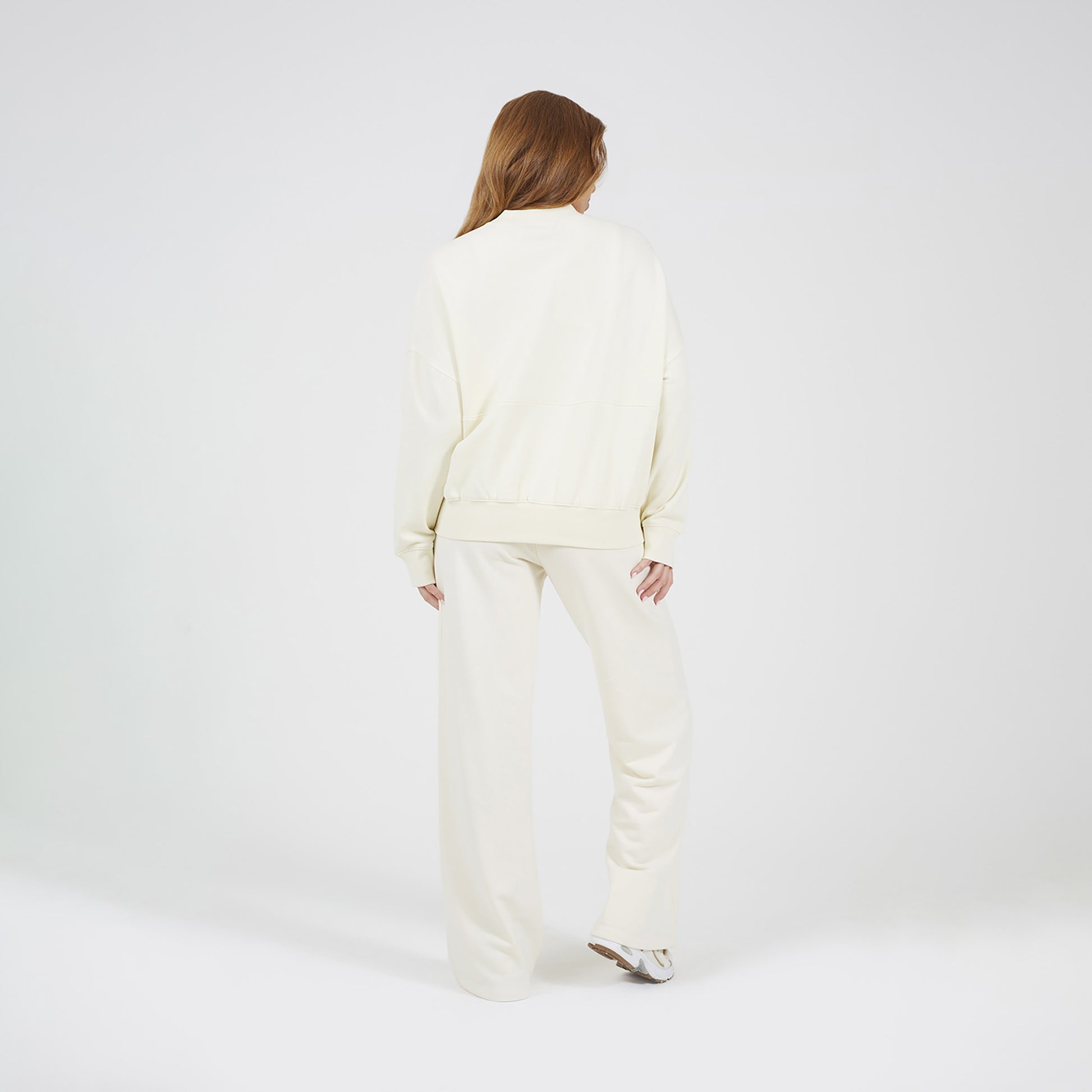 Brave Soul Cream Cotton Blend Wide Leg Joggers - Cream Image 2