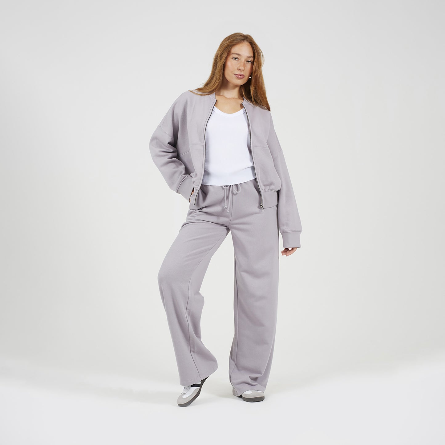 Brave Soul Grey Cotton Blend Wide Leg Joggers - Grey Image 3