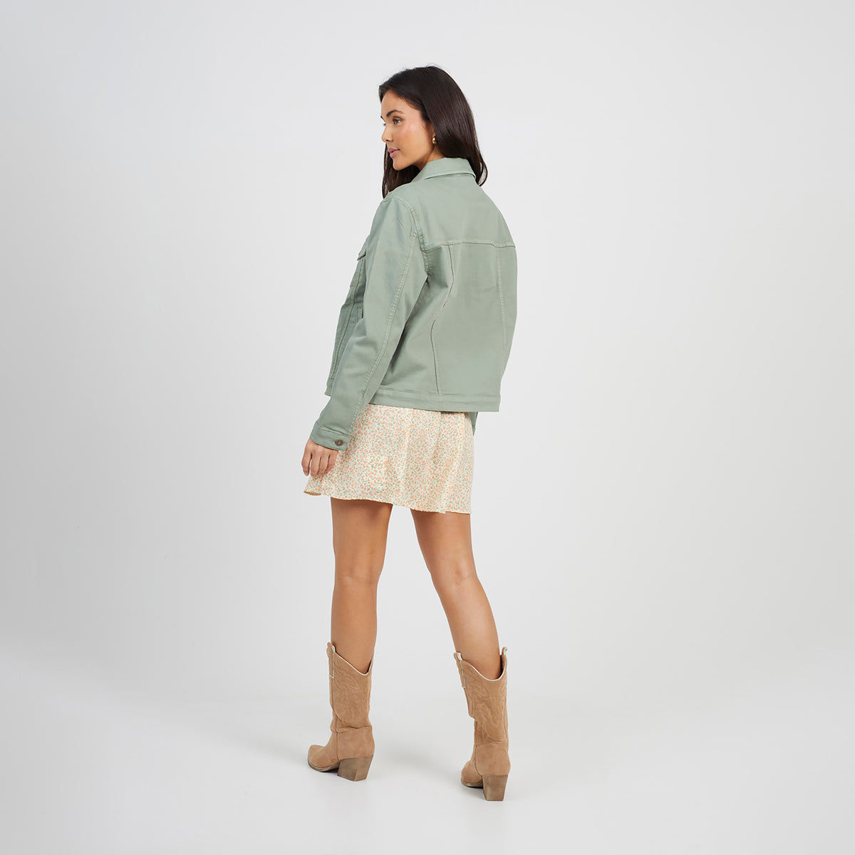 Brave Soul Khaki Denim Jacket - Khaki Image 2