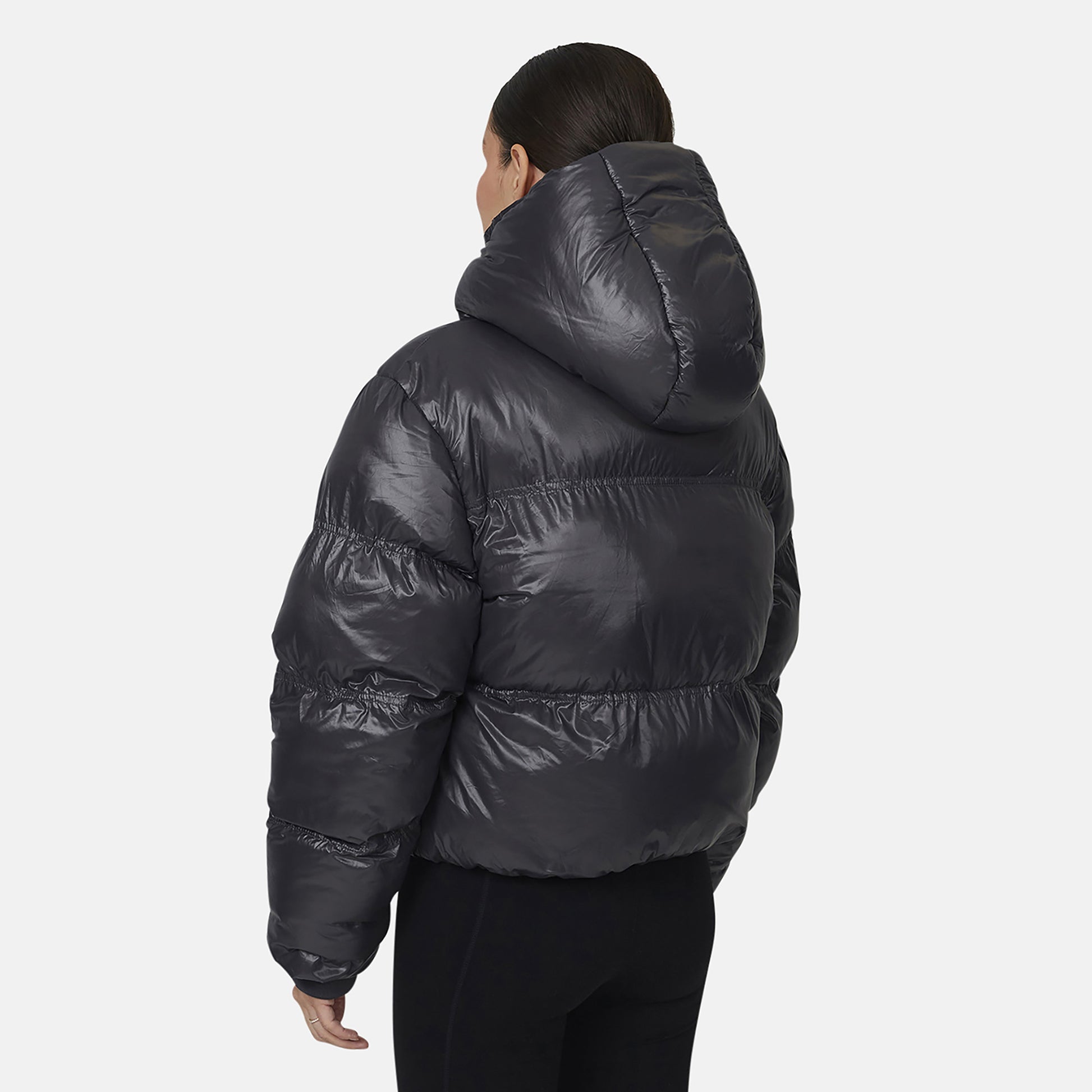 Good For Nothing Grey Hooded Puffer Jacket - Grey Image 2