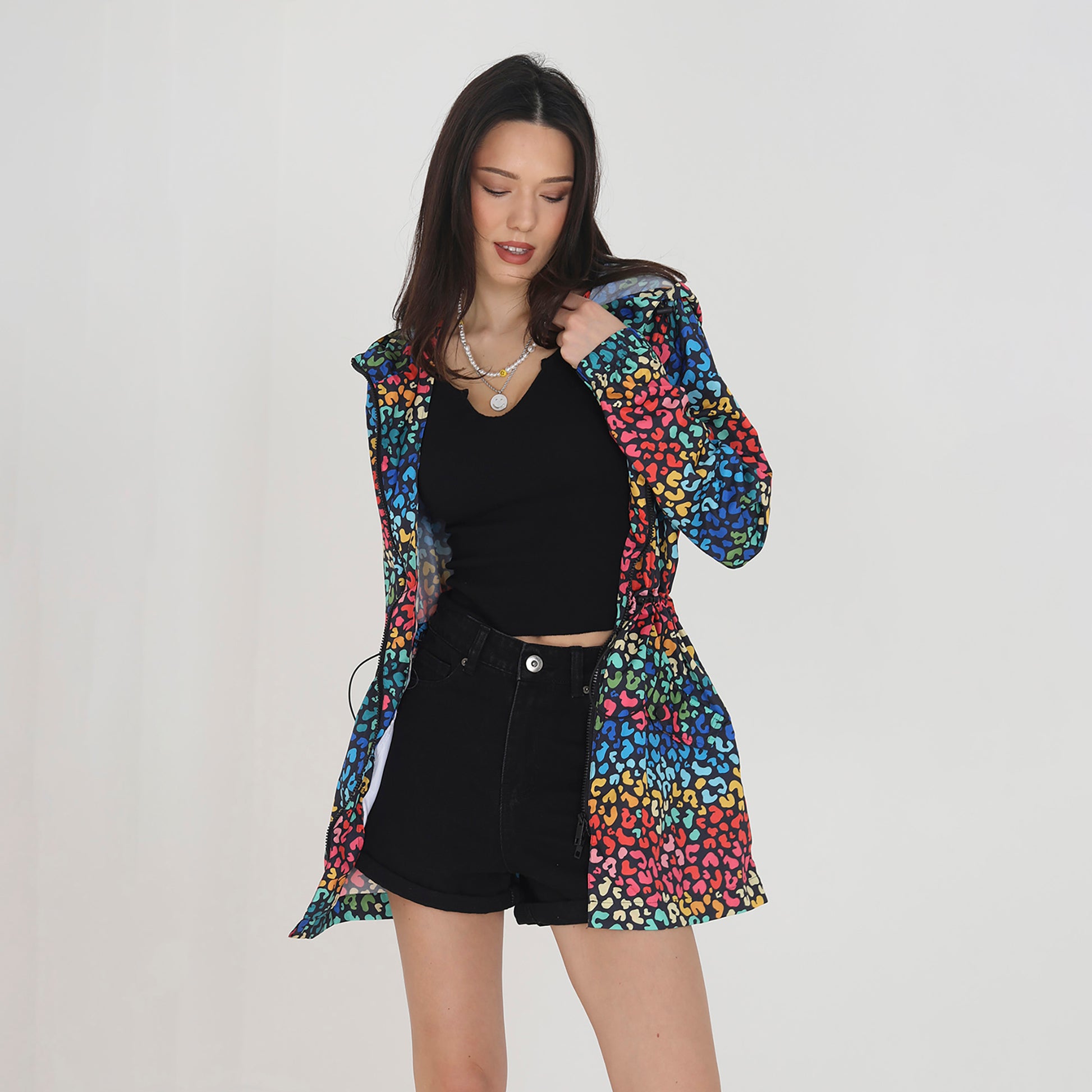 Brave Soul Multi Lightweight Showerproof Jacket - Multi Image 1