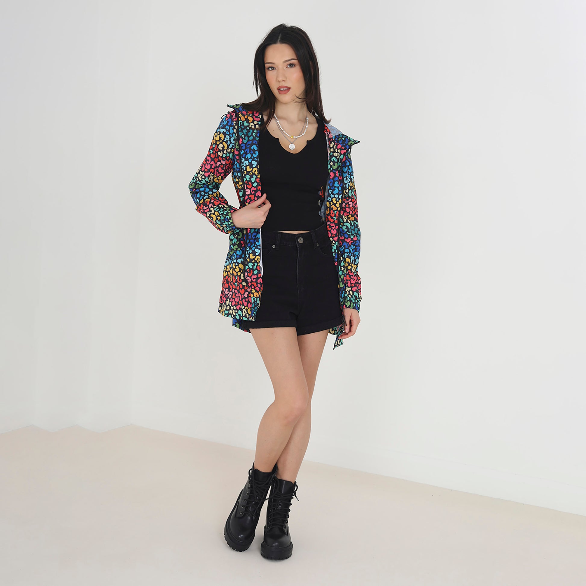 Brave Soul Multi Lightweight Showerproof Jacket - Multi Image 3