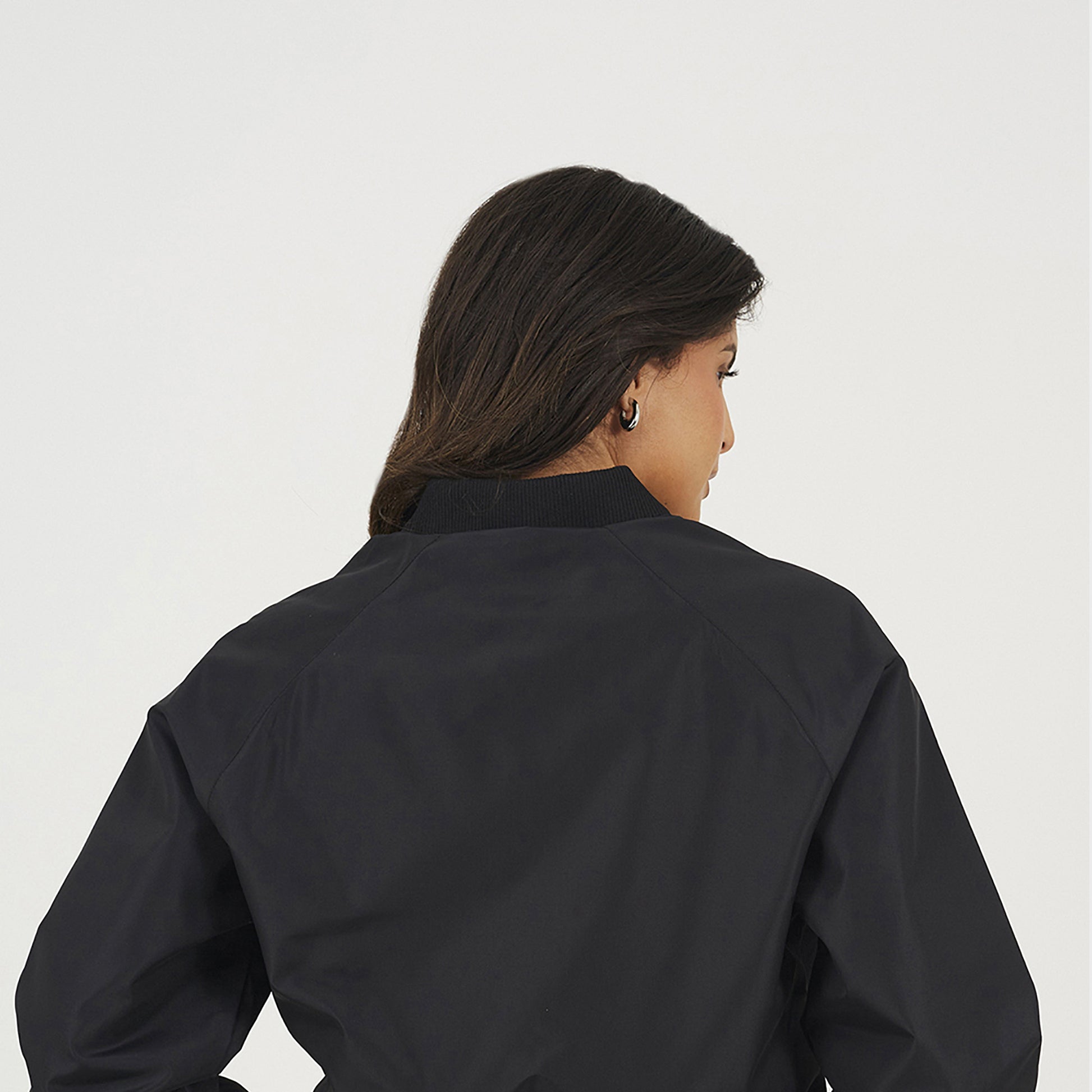Brave Soul Black Oversized Sleeve Bomber Jacket - Black Image 2