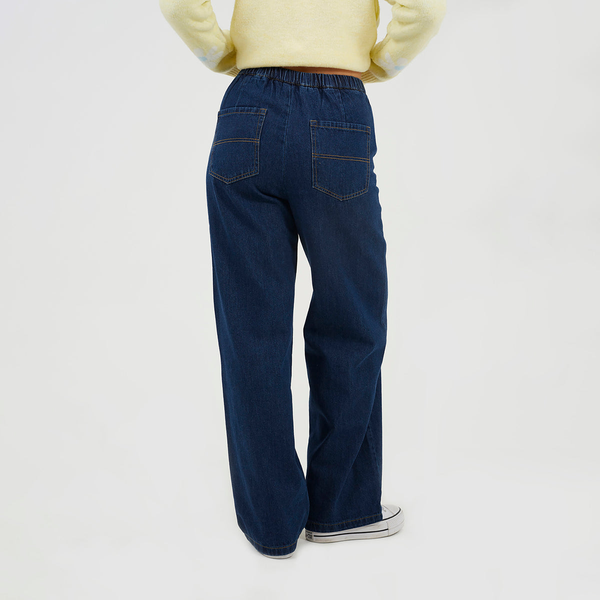 Brave Soul Indigo Elasticated Waist Straight Leg Jean - Indigo Image 2