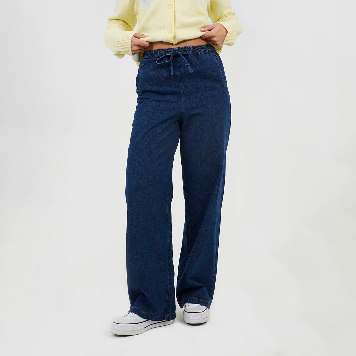 Brave Soul Indigo Elasticated Waist Straight Leg Jean - Indigo Image 1
