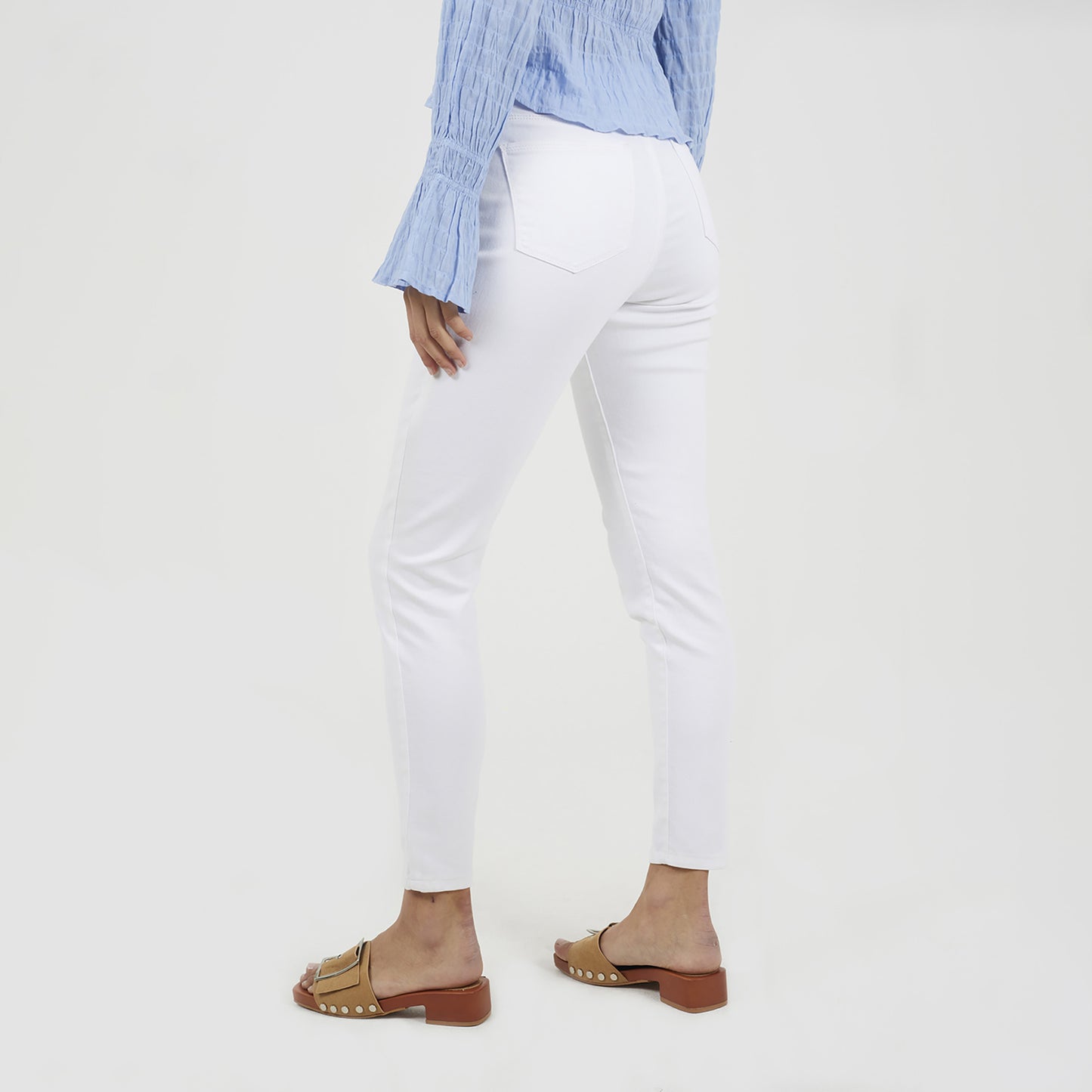 Brave Soul White High Waist Skinny Jeans With Stretch - White Image 2