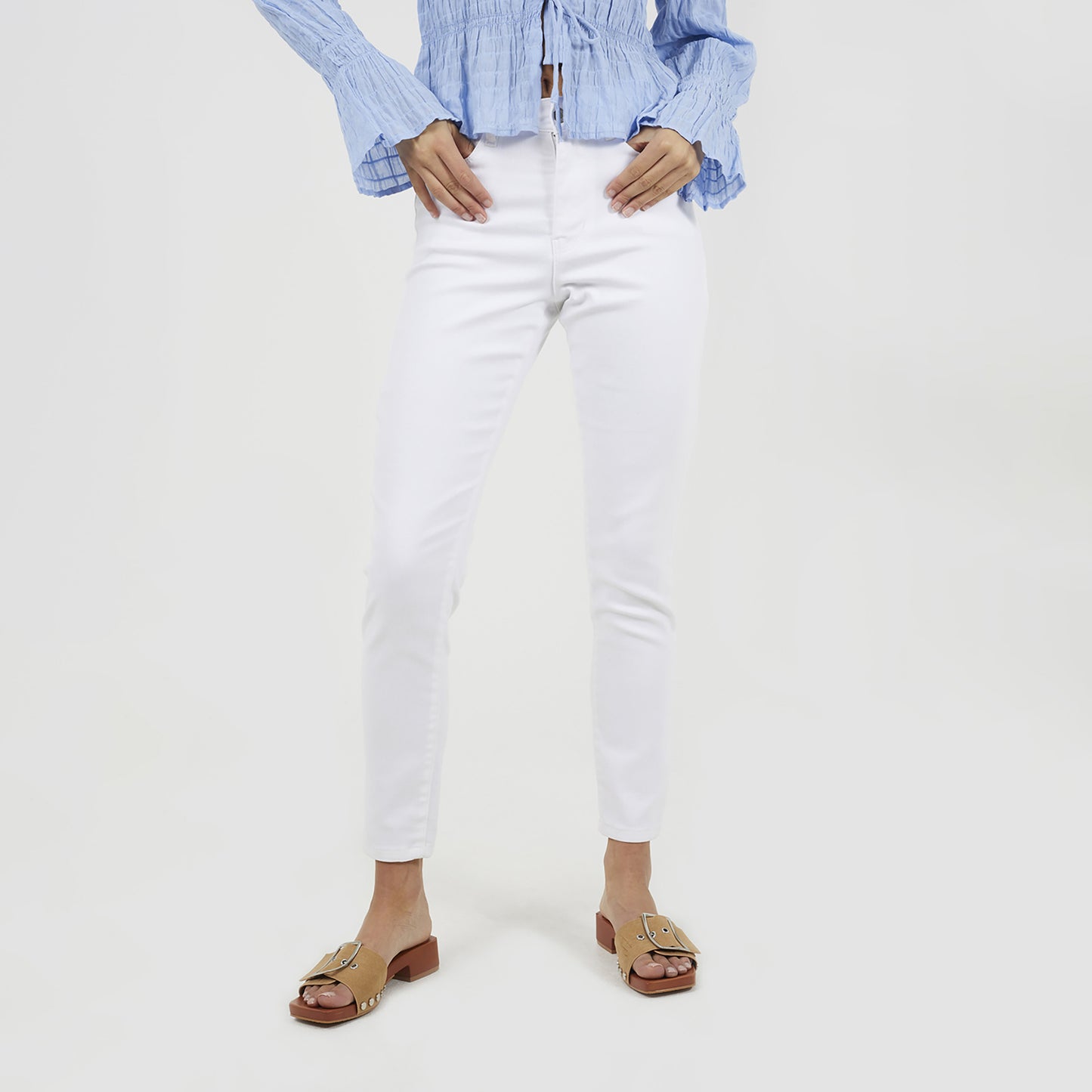 Brave Soul White High Waist Skinny Jeans With Stretch - White Image 1
