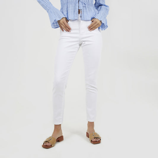 Brave Soul White High Waist Skinny Jeans With Stretch - White Image 1
