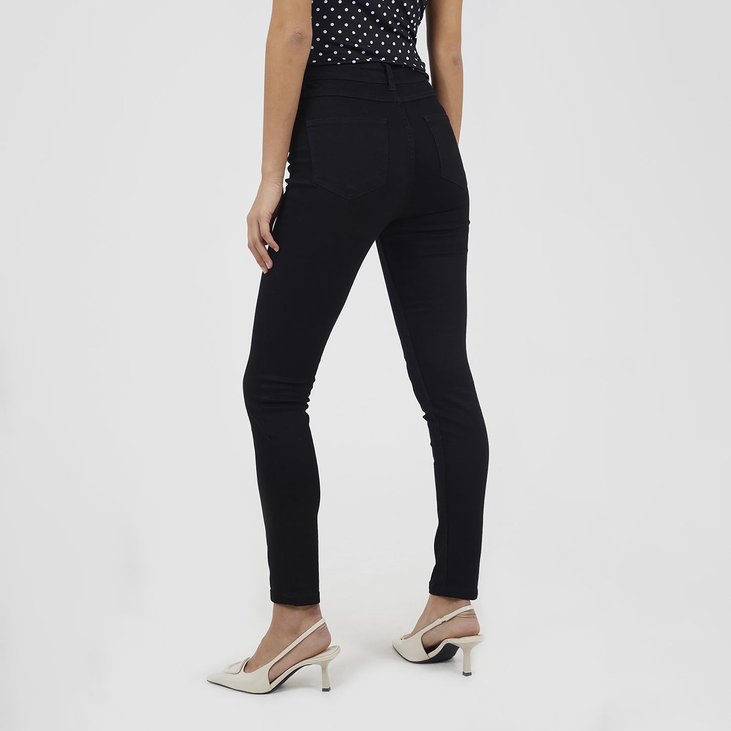 Brave Soul Black High Waist Skinny Jeans - Black Image 2