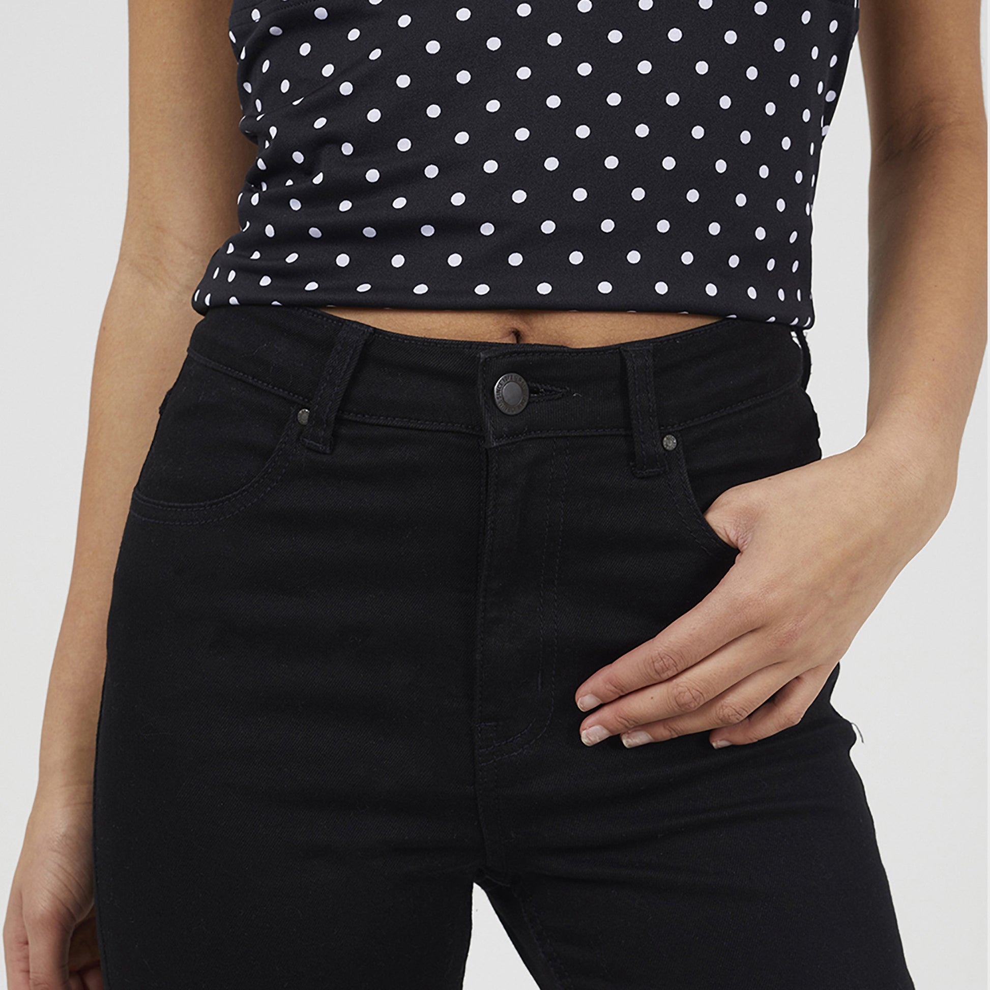 Brave Soul Black High Waist Skinny Jeans - Black Image 4