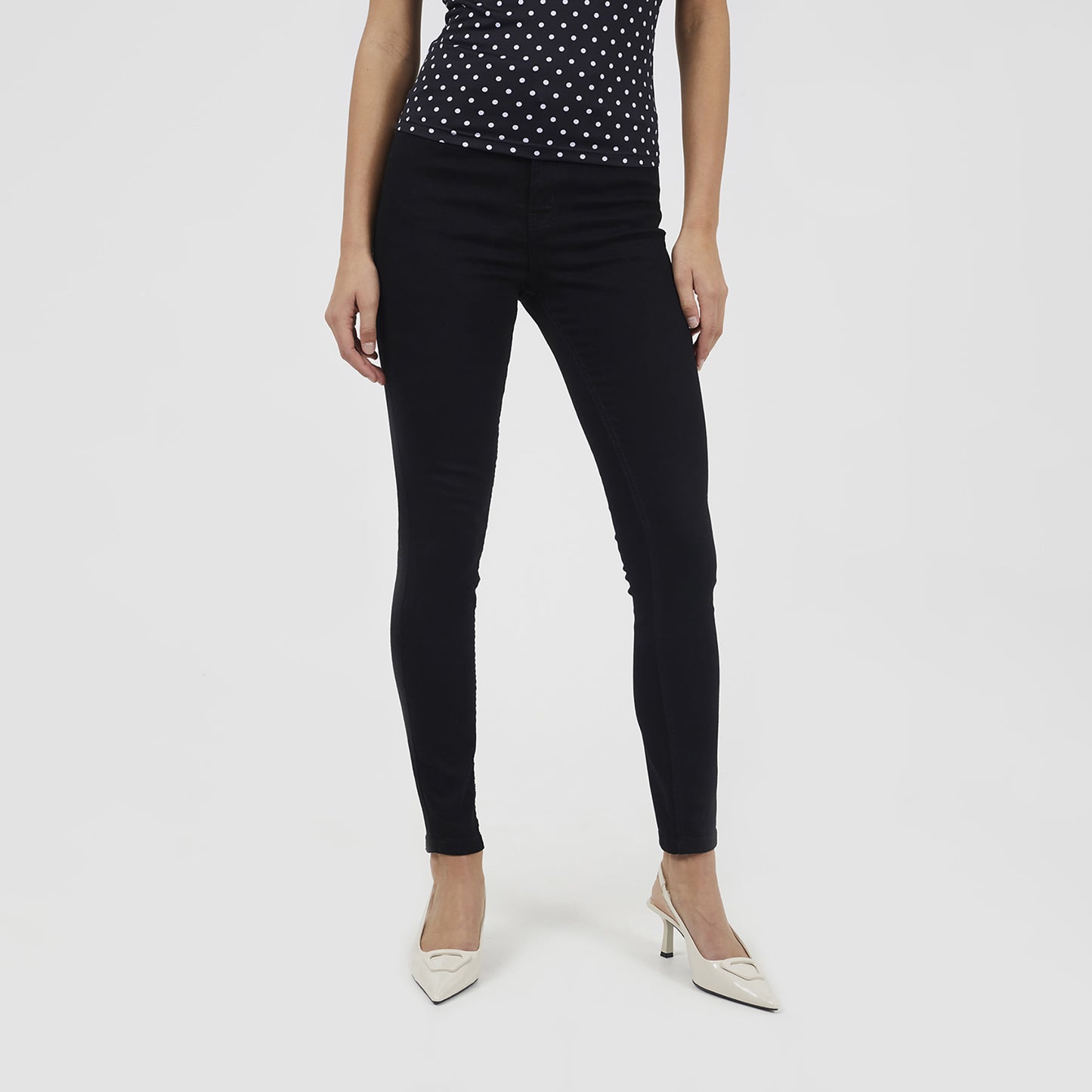 Brave Soul Black High Waist Skinny Jeans - Black Image 1