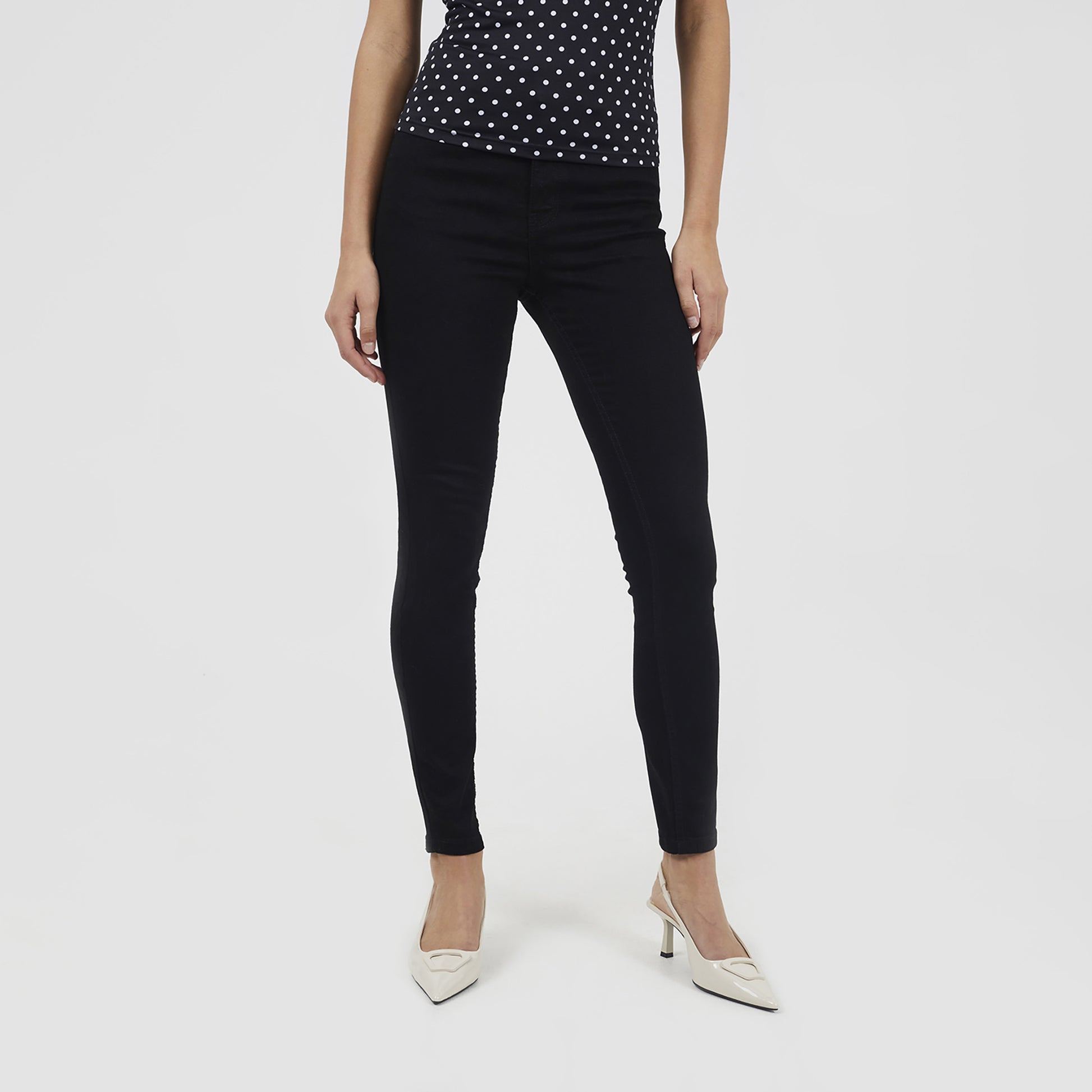 Brave Soul Black High Waist Skinny Jeans - Black Image 1