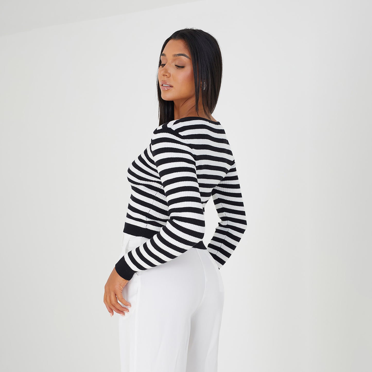 Brave Soul Ivory Ribbed Knitted Cardigan - Ivory Image 2
