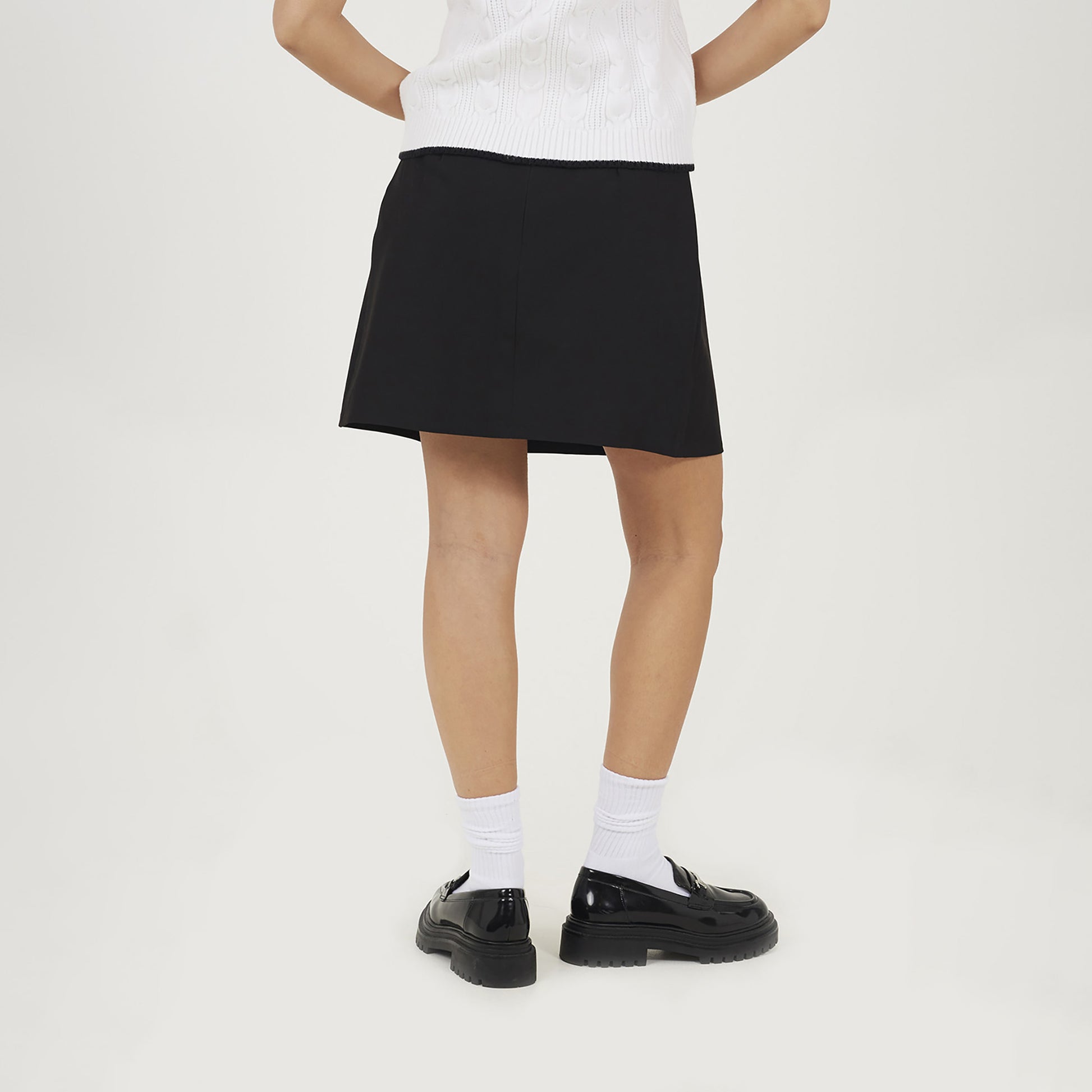 Brave Soul Black Pleated Mini Skirt - Black Image 2