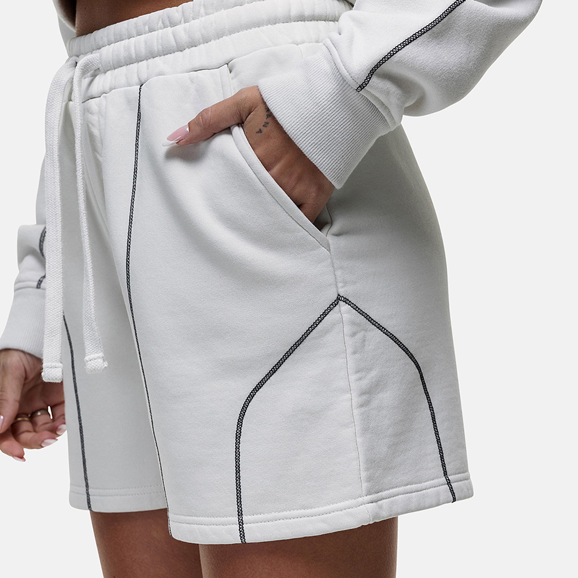 Good For Nothing Light Grey Vintage Relaxed Fit Shorts - Light Grey Image 2