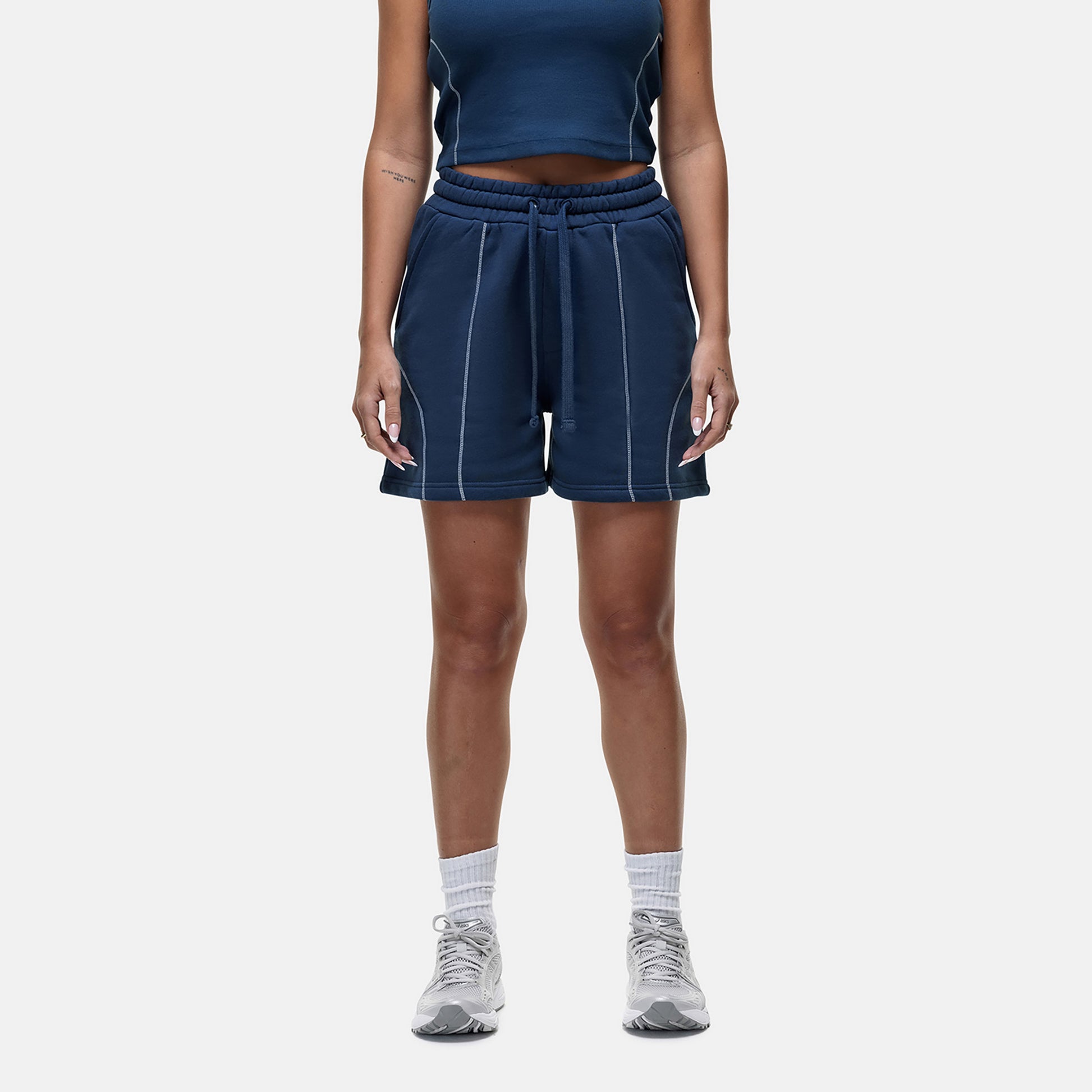 Good For Nothing Blue Vintage Relaxed Fit Shorts - Blue Image 1