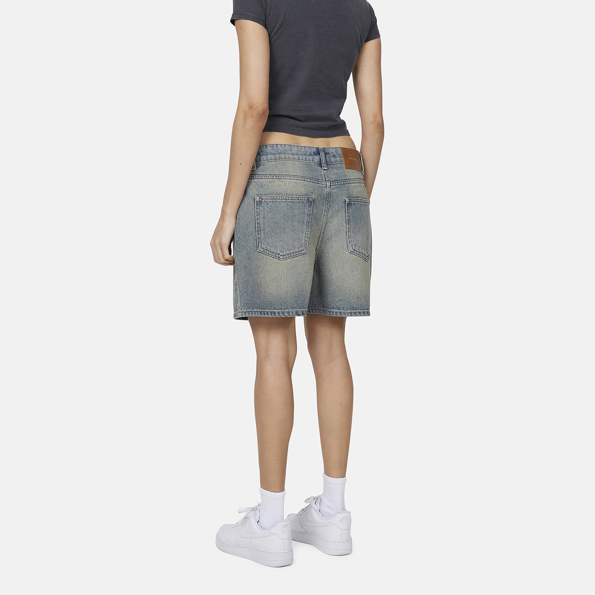 Good For Nothing Blue Vintage Denim Shorts - Blue Image 2