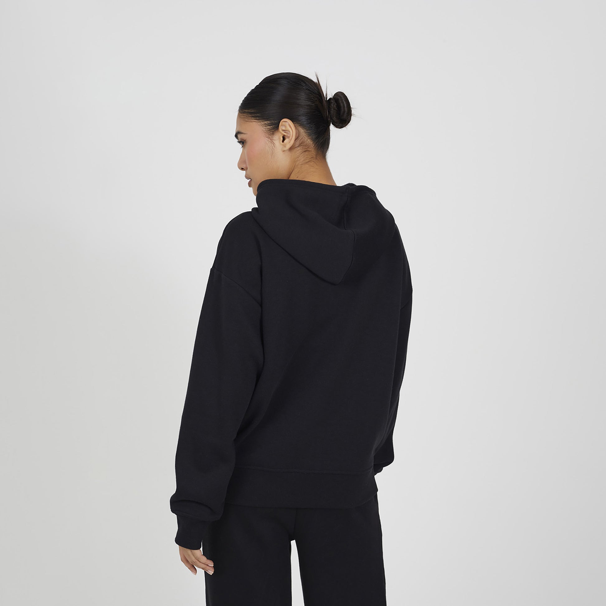 Brave Soul Black Zip Through Hoodie - Black Image 2